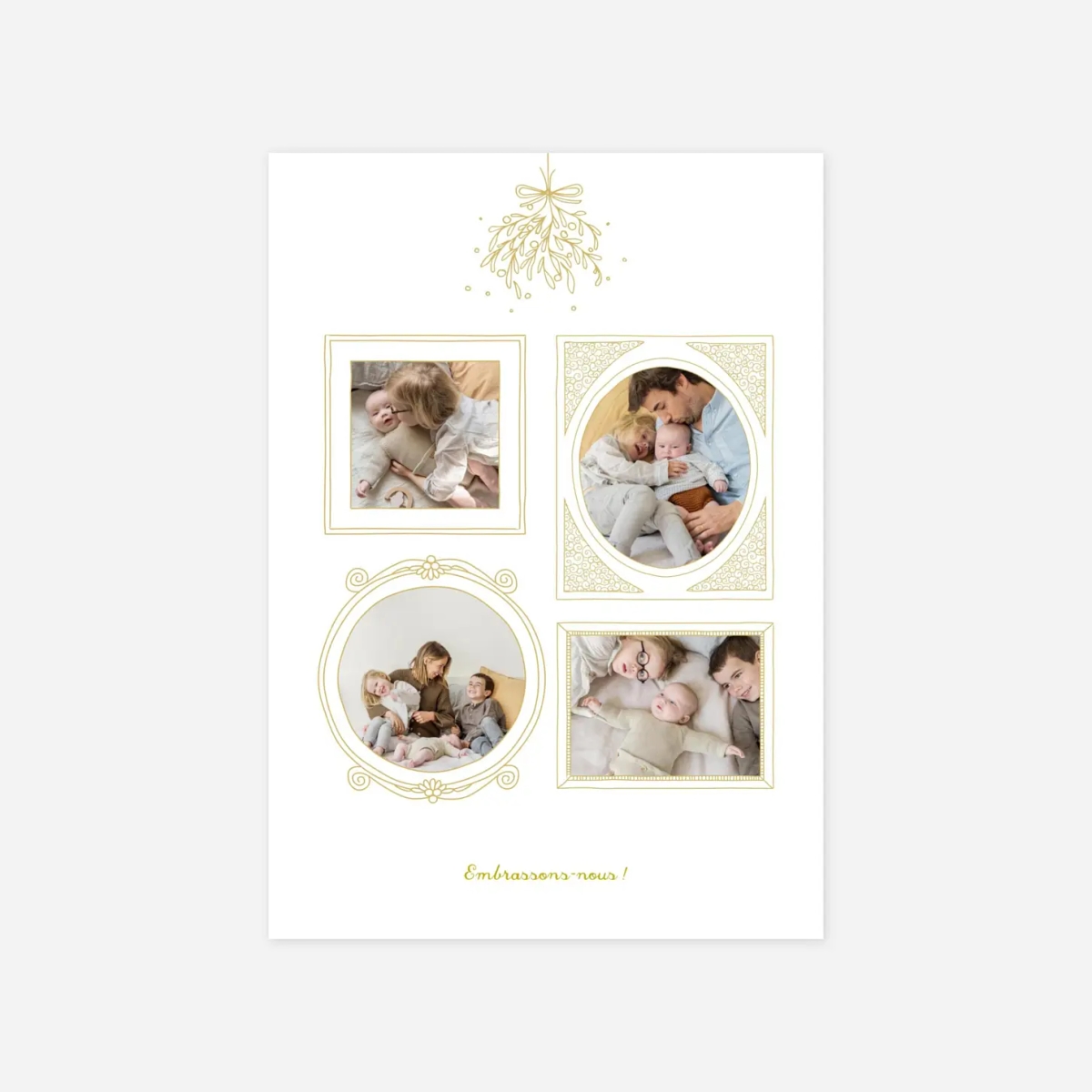 Carte de voeux Embrassez-vous !