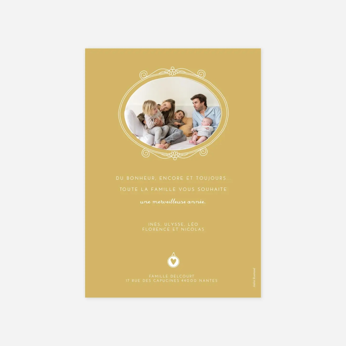 Carte de voeux Embrassez-vous !