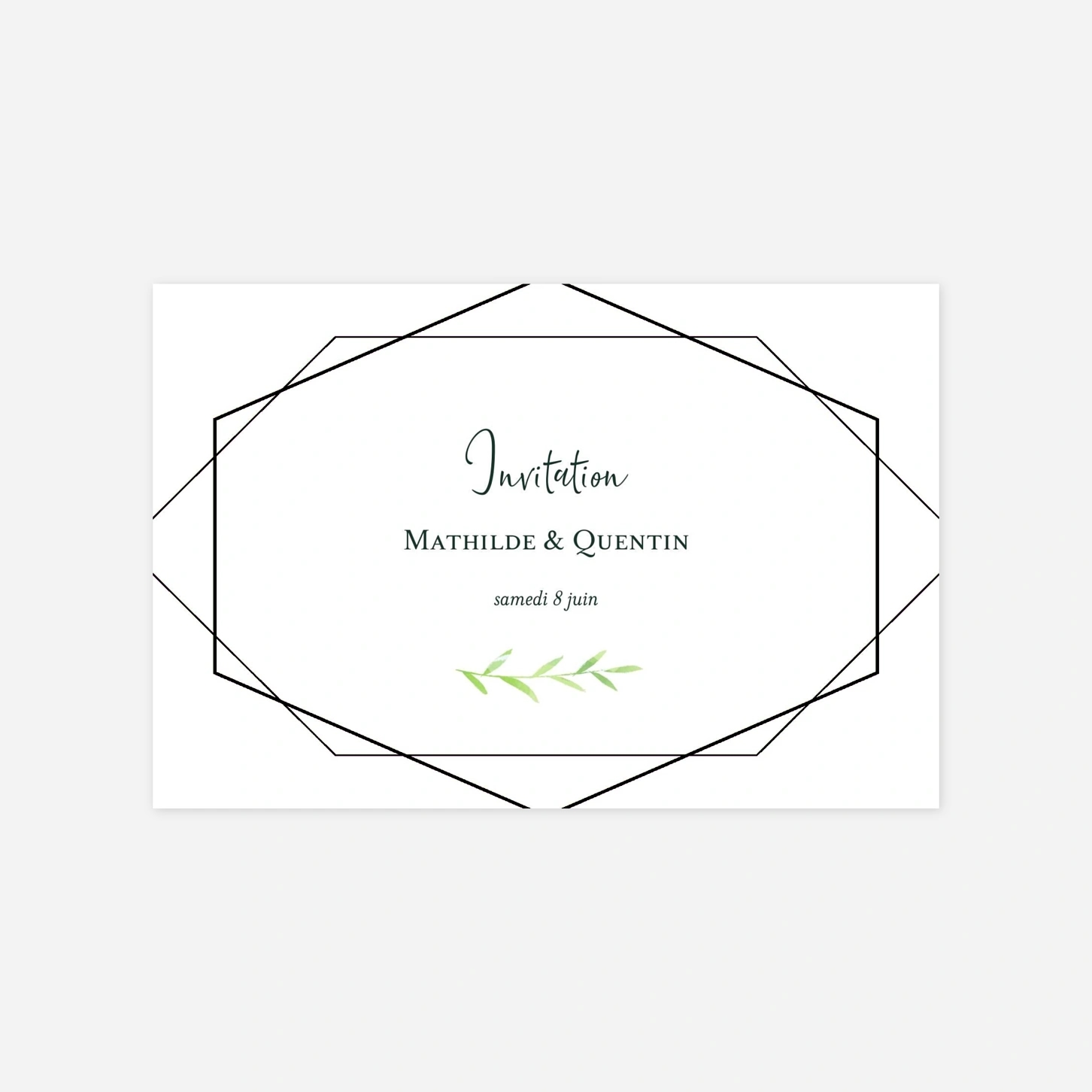 Carton d'invitation Enchanté