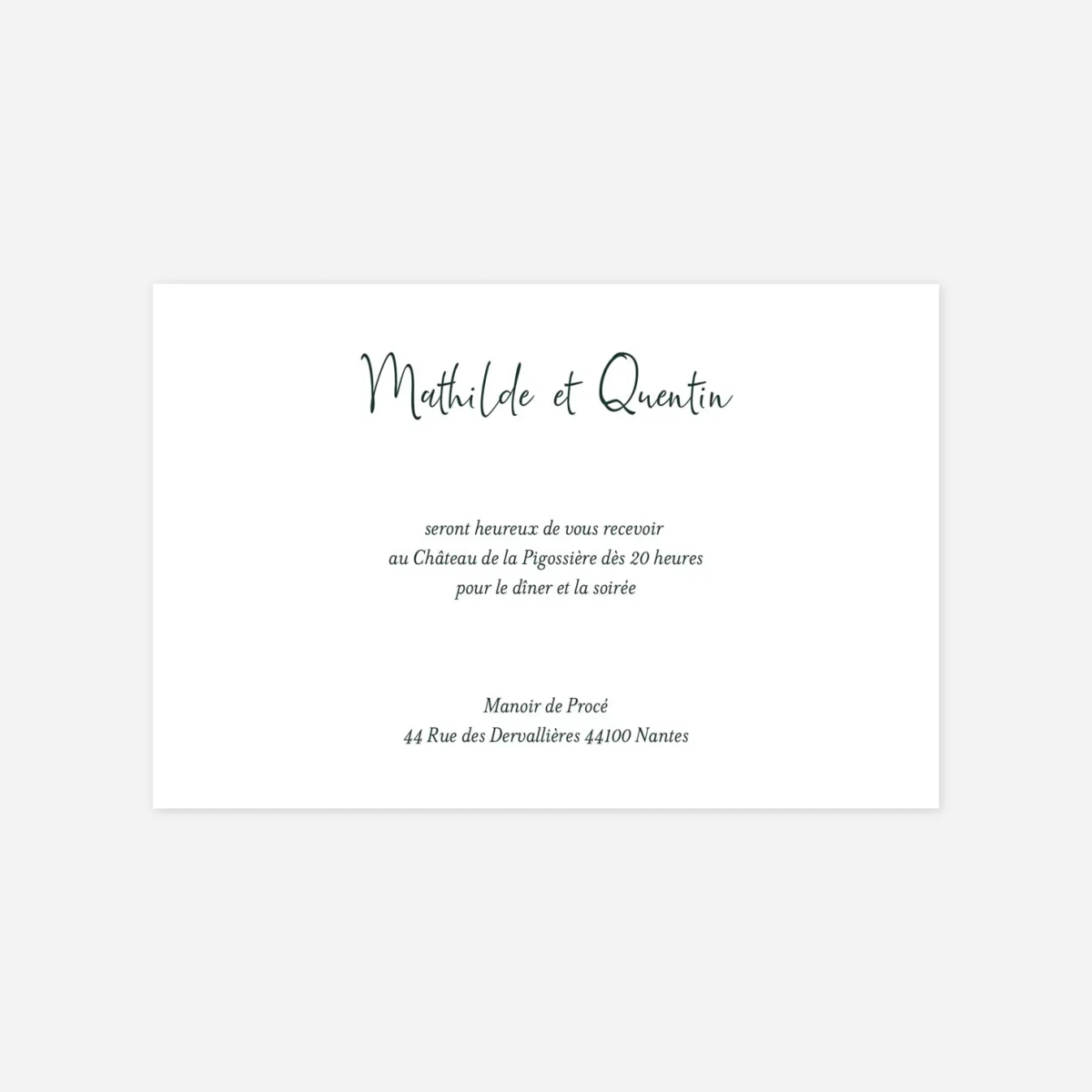 Carton d'invitation Enchanté