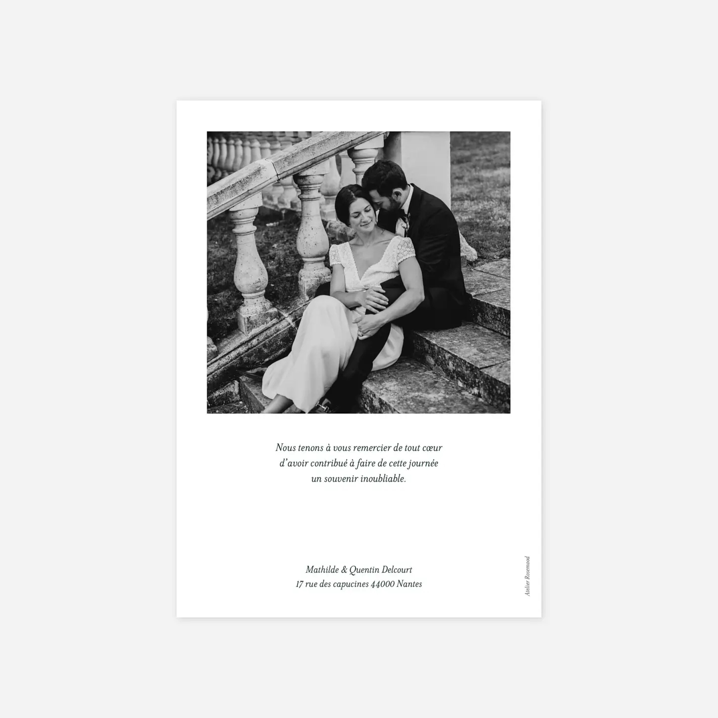 Carte de remerciements Enchanté II