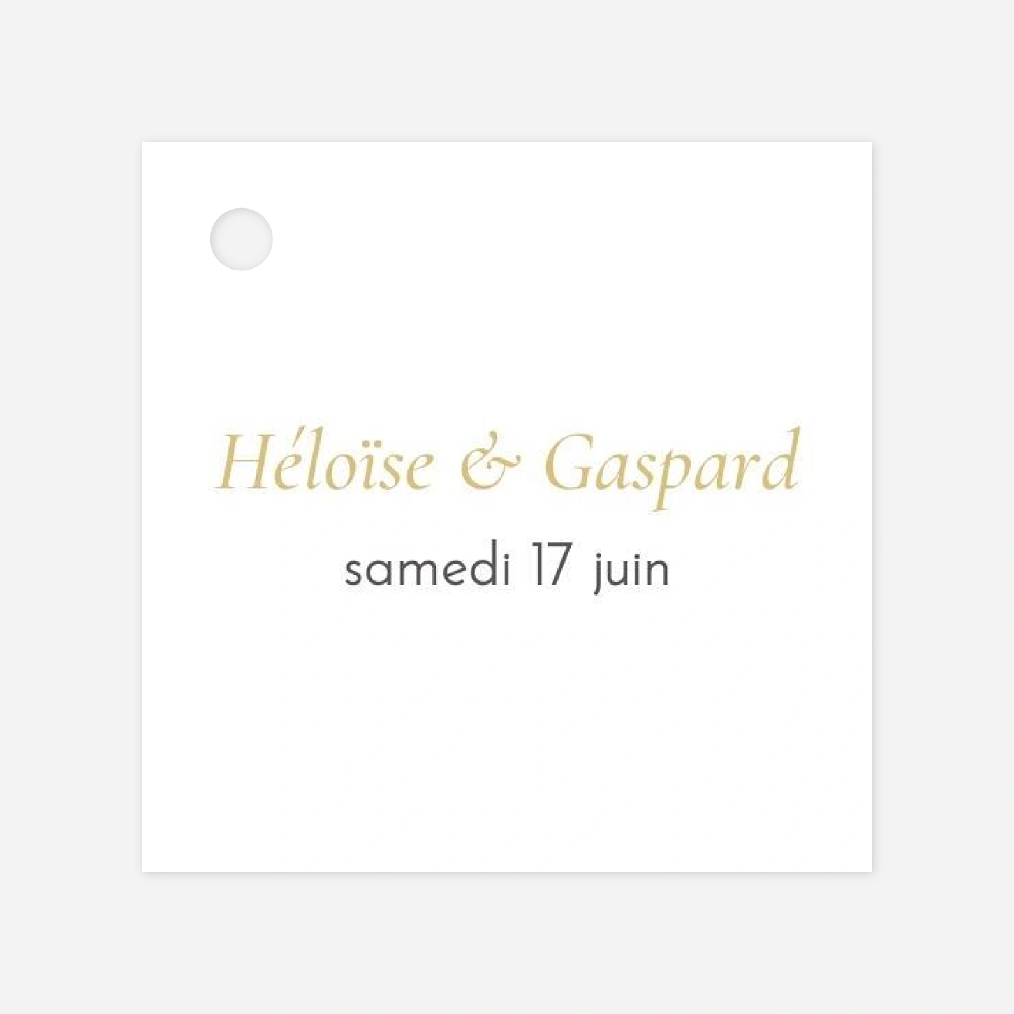 Etiquette perforée mariage Envolée d'eucalyptus