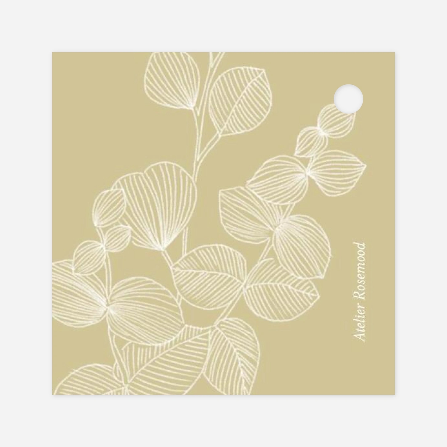 Etiquette perforée mariage Envolée d'eucalyptus