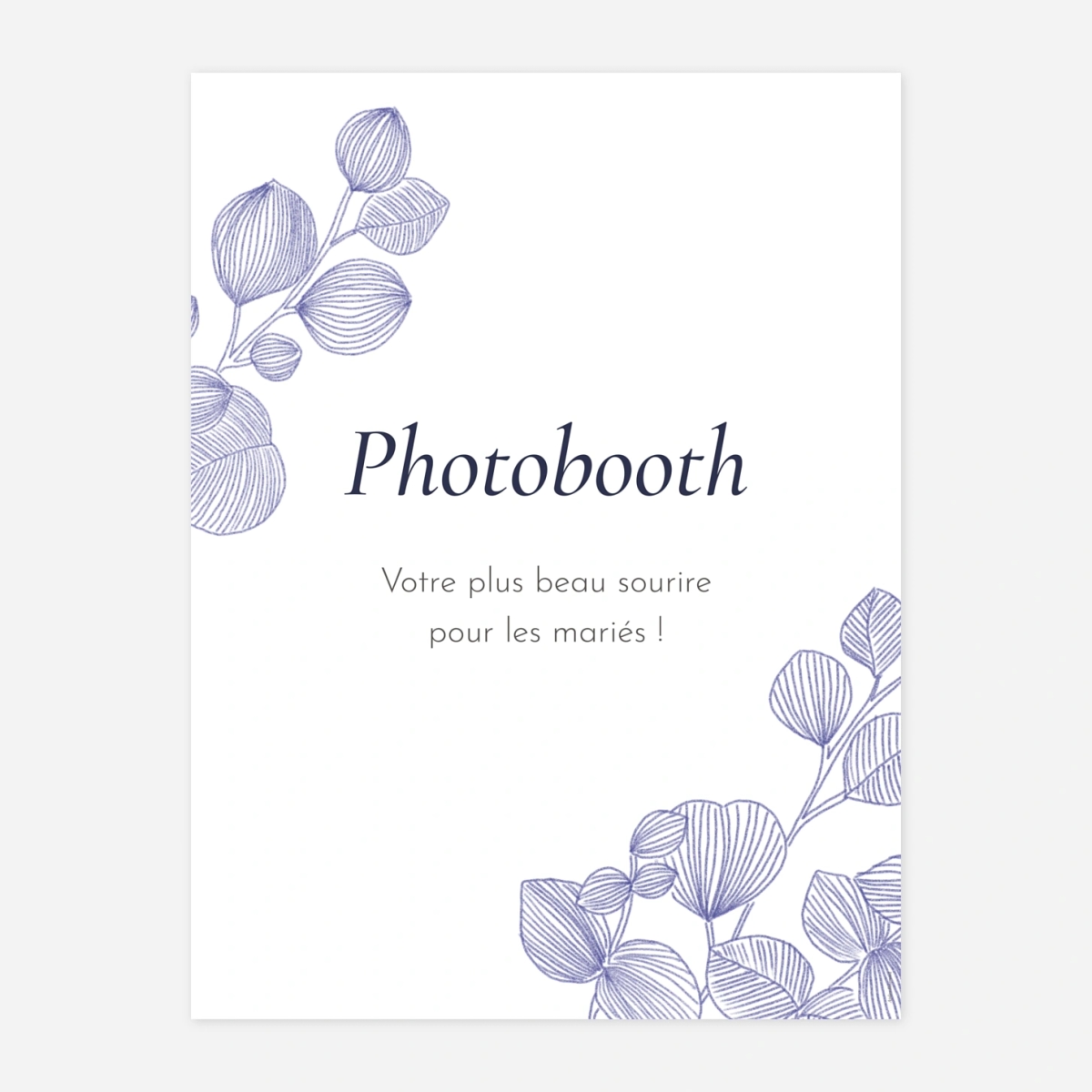 Panneau mariage Envolée d'eucalyptus