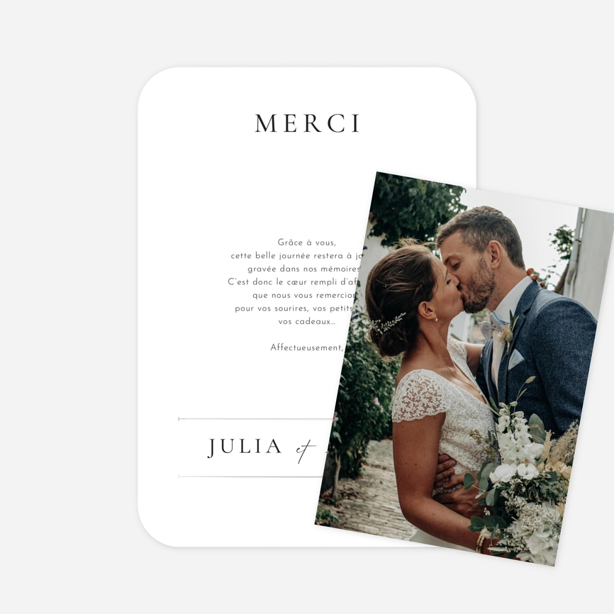 Carte de remerciements Ensemble