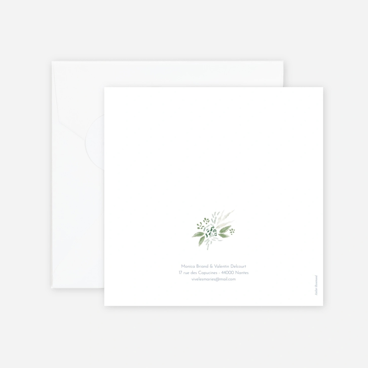 Faire-part mariage Esquisse florale