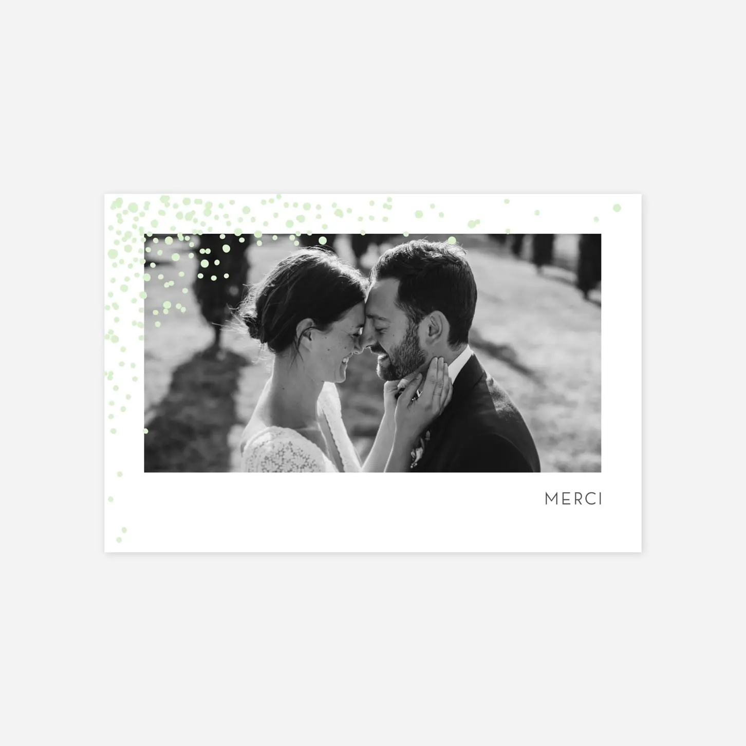 Carte de remerciements Étincelles