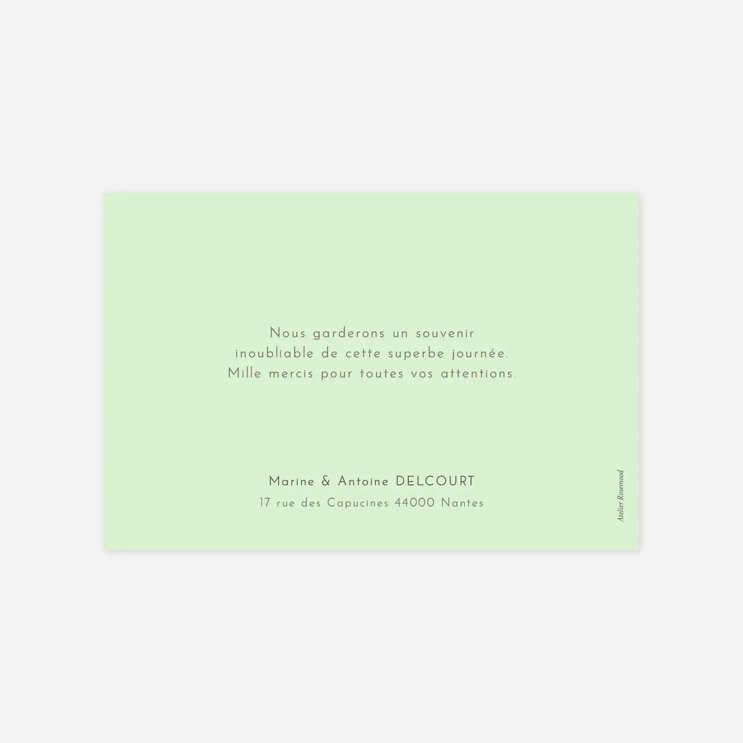 Carte de remerciements Étincelles