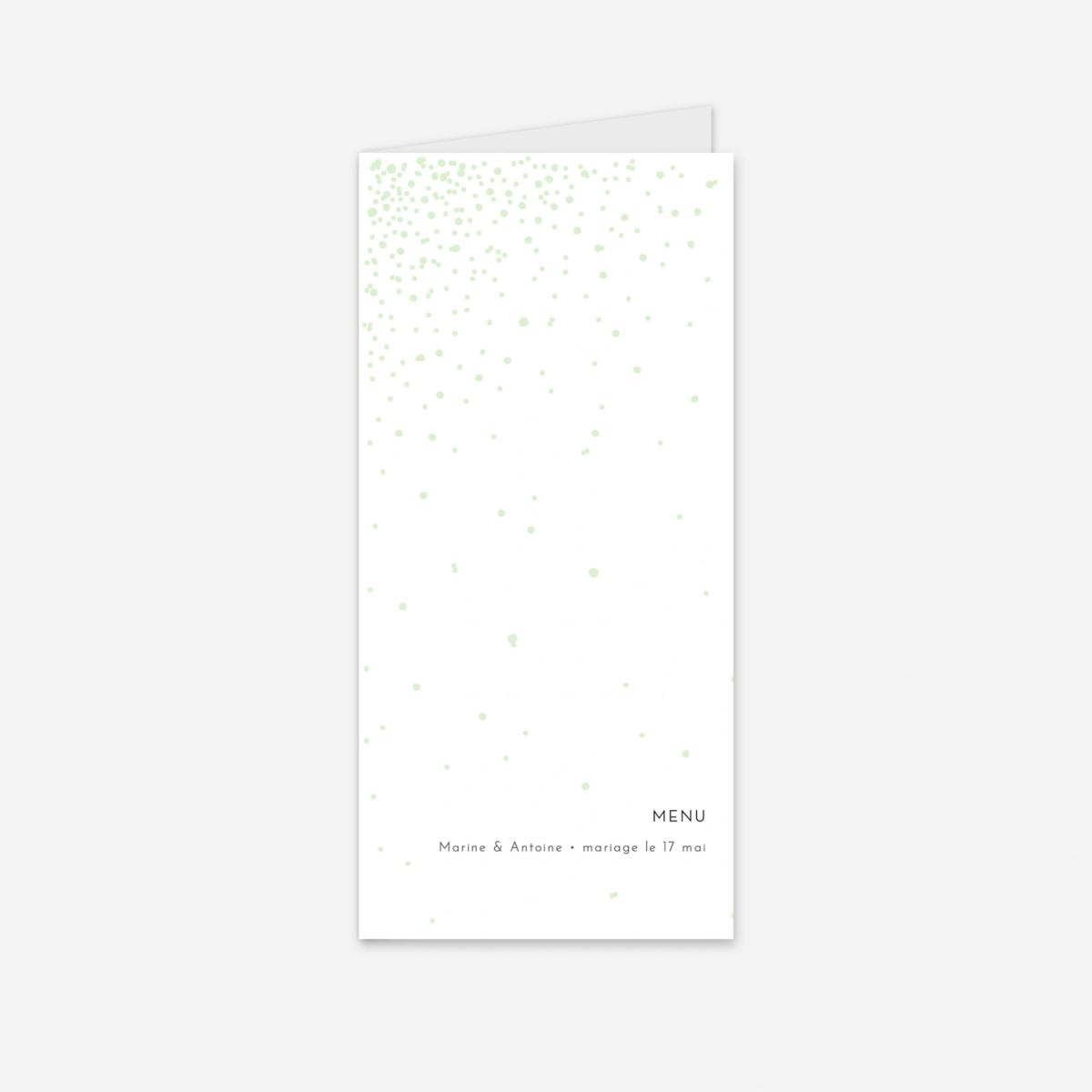 Menu mariage Étincelles