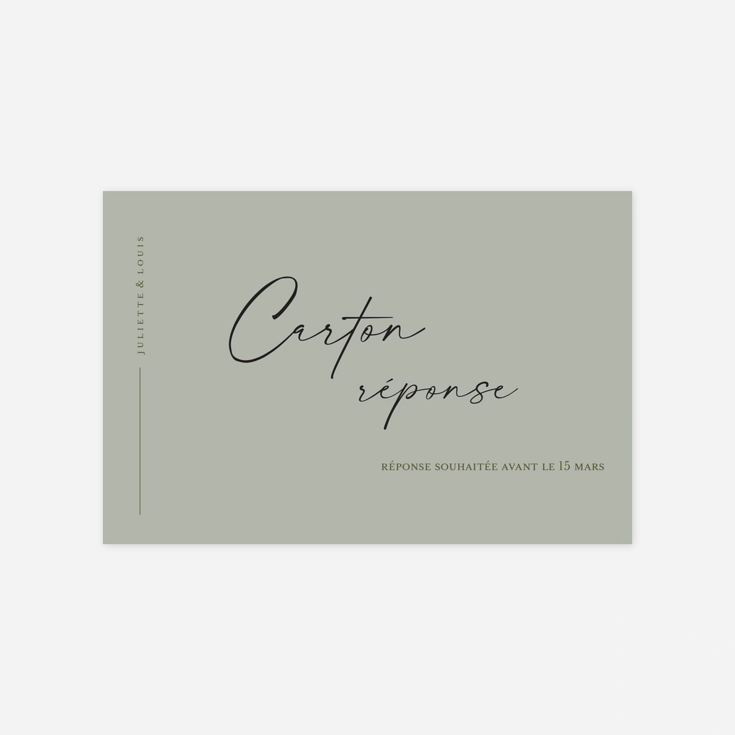 Carton réponse Éternelle Élégance