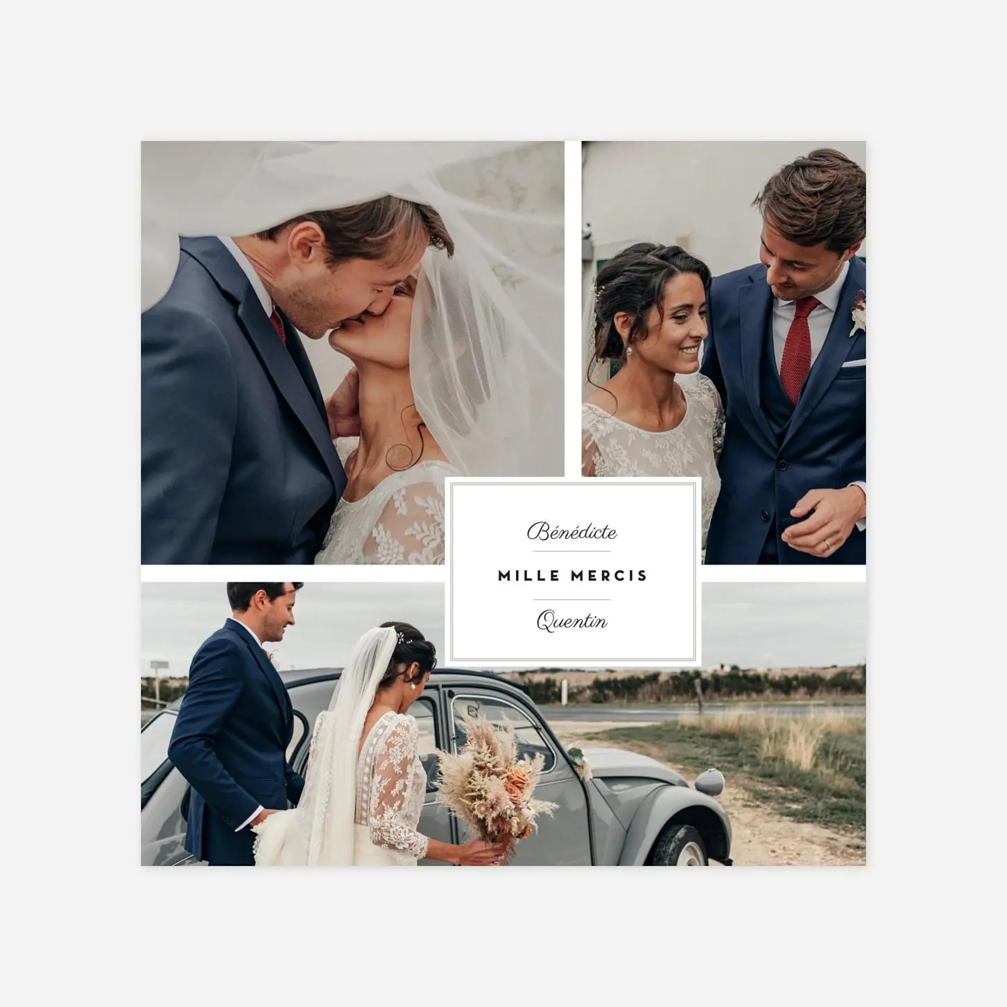 Carte de remerciements Étiquette