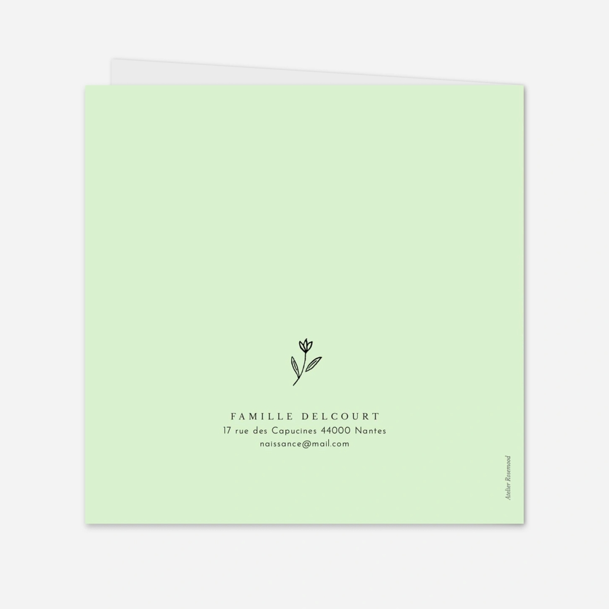 Faire-part naissance Étiquette illustrée