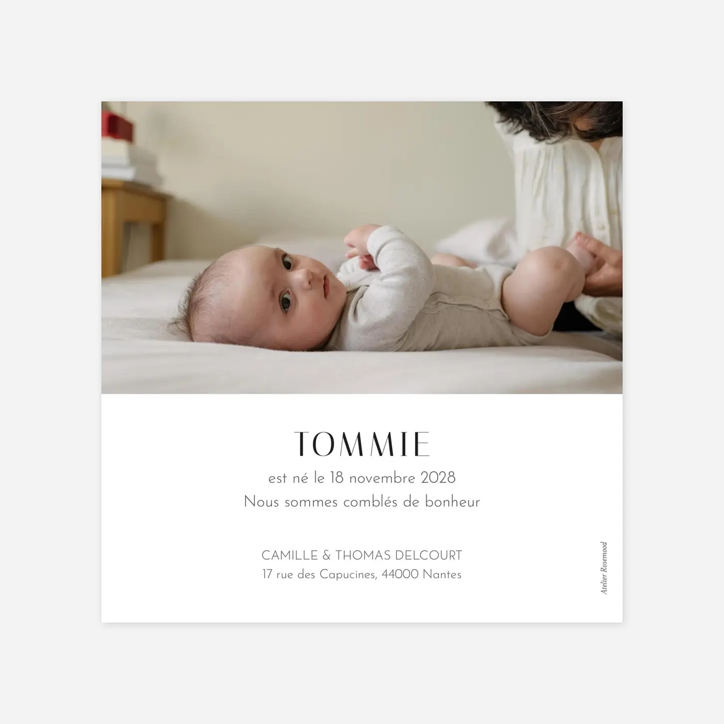 Faire-part naissance Etoile d'or