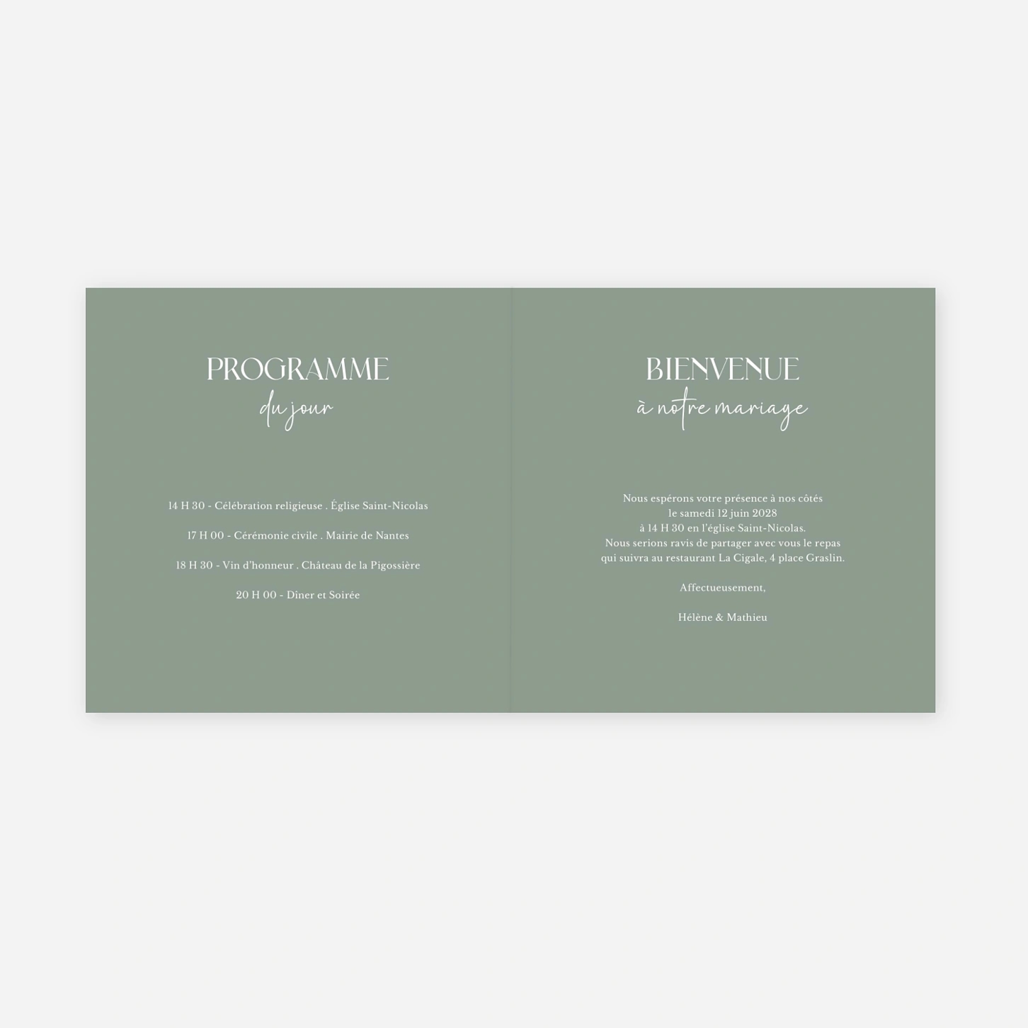 Faire-part mariage En toute simplicité