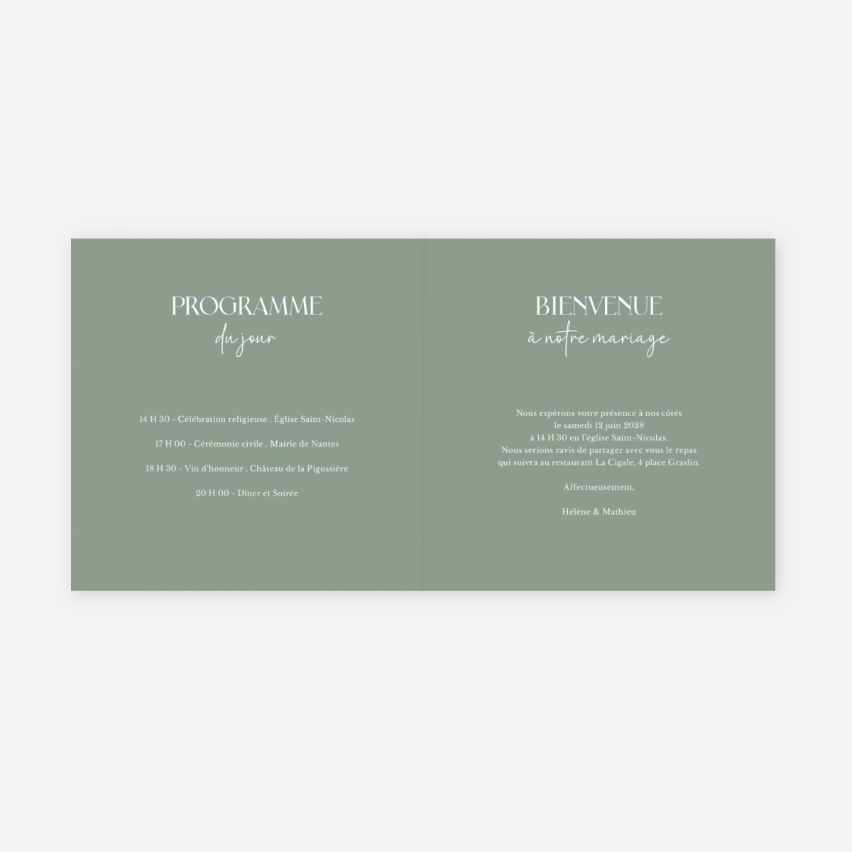 Faire-part mariage En toute simplicité