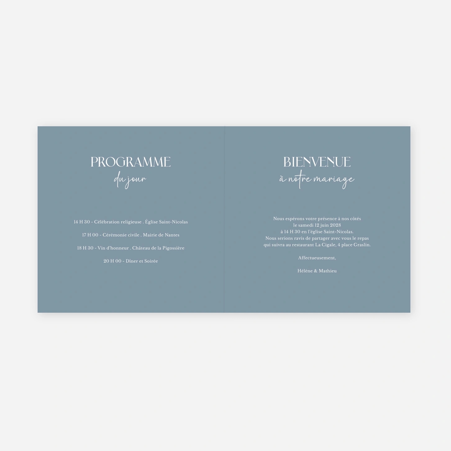 Faire-part mariage En toute simplicité