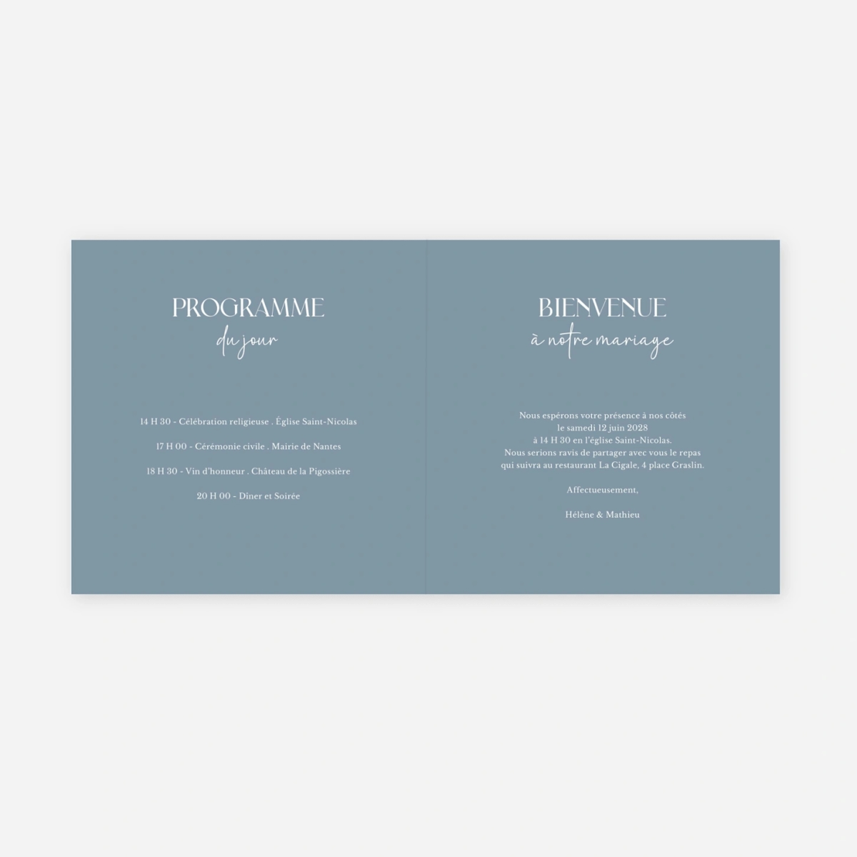 Faire-part mariage En toute simplicité