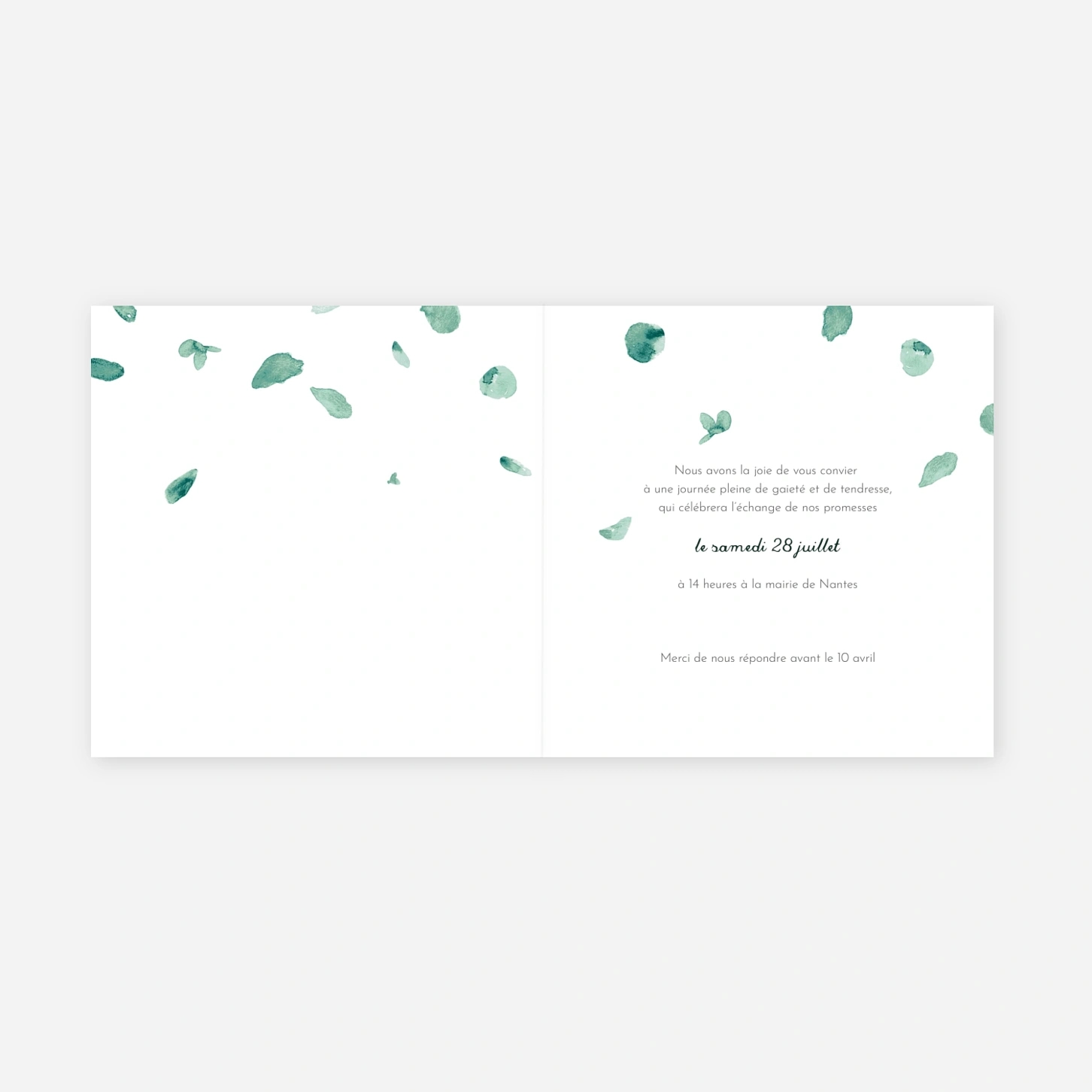 Faire-part mariage Eucalyptus