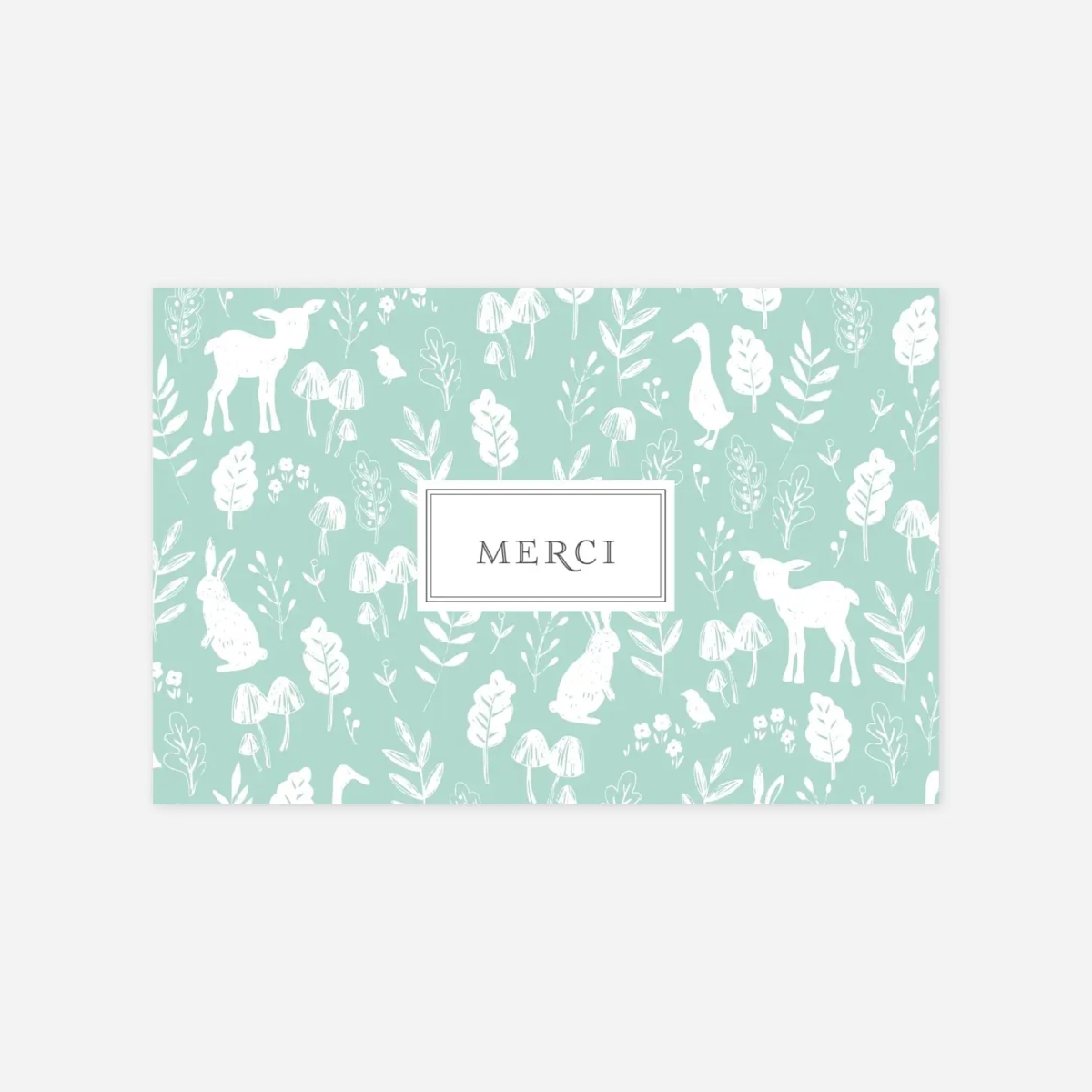 Carte remerciement naissance Fable