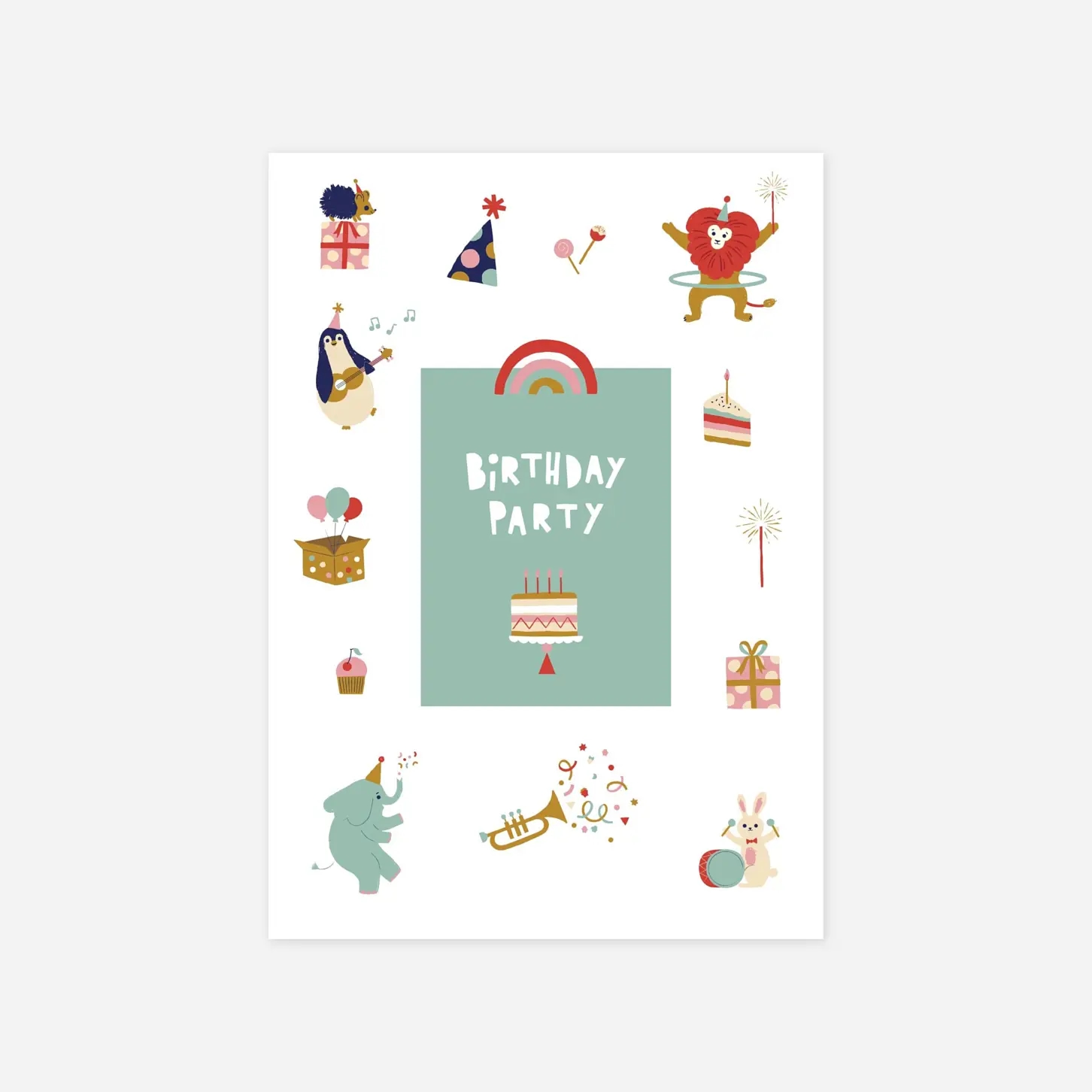 invitation anniversaire enfant La fête des animaux