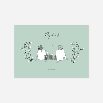 Famille dans le jardin