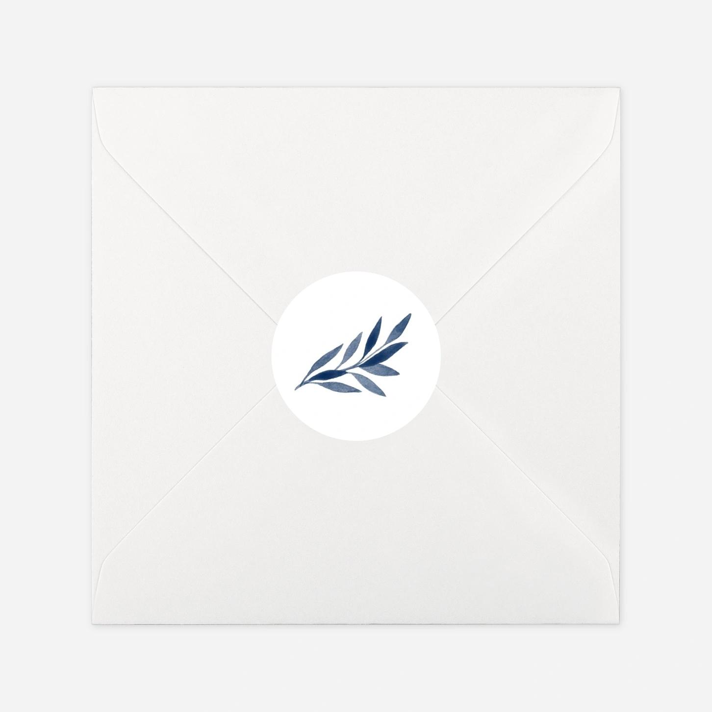 Étiquette cadeau Noël Feuille aquarelle