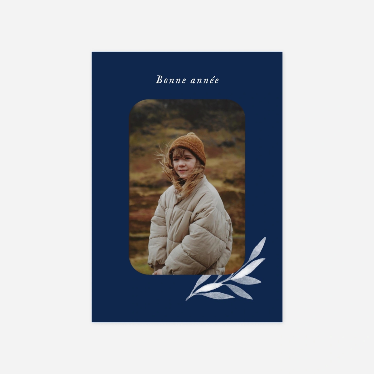 Carte de voeux Feuille aquarelle