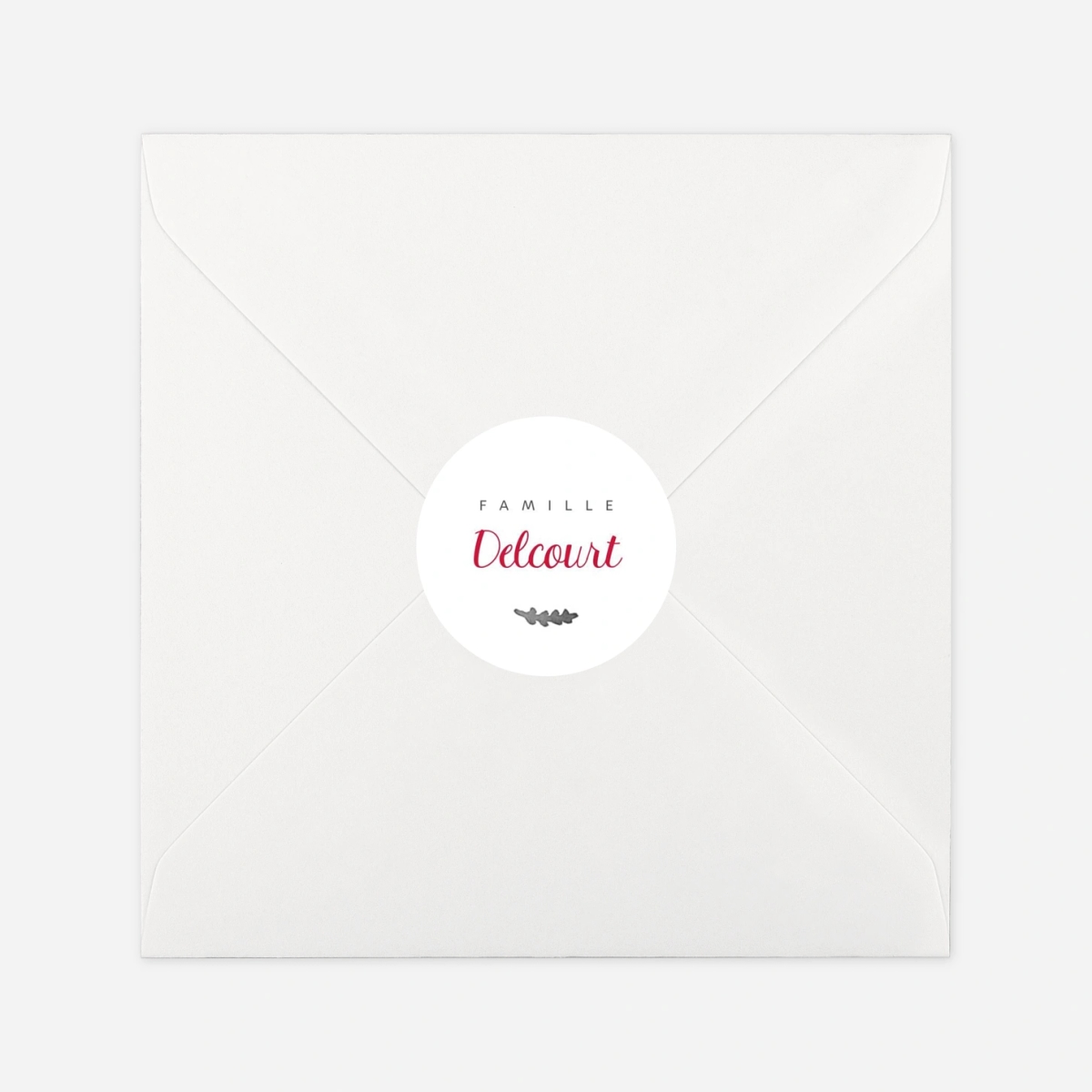 Étiquette cadeau Noël Feuillage d'hiver