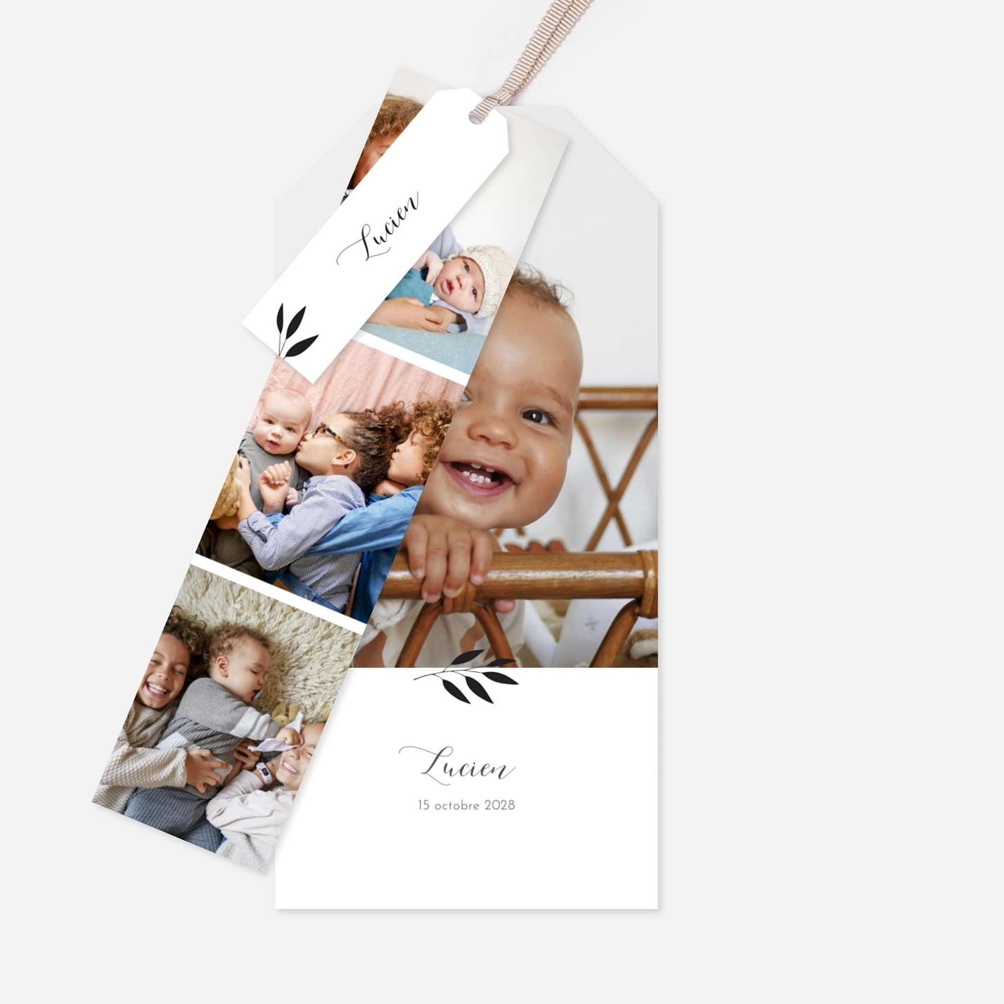 Faire-part naissance Feuille d'or