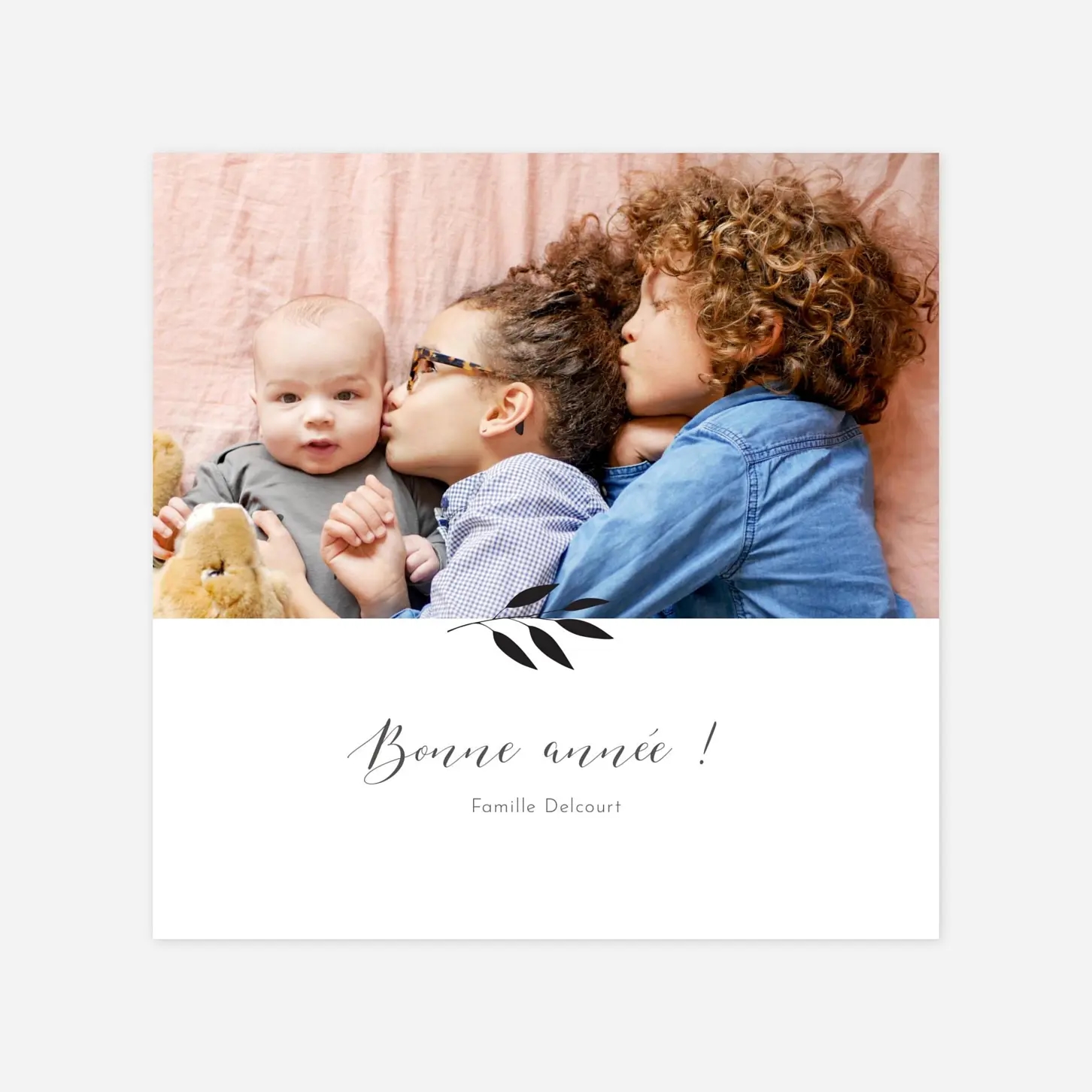 Carte de voeux Feuille d'or