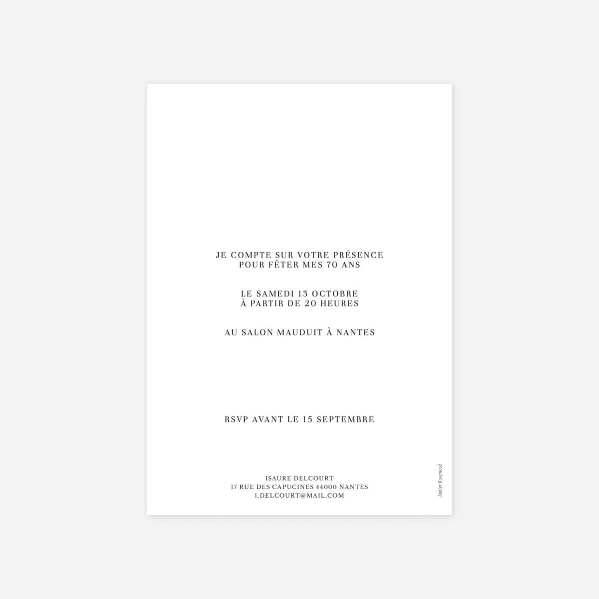 invitation anniversaire Fête