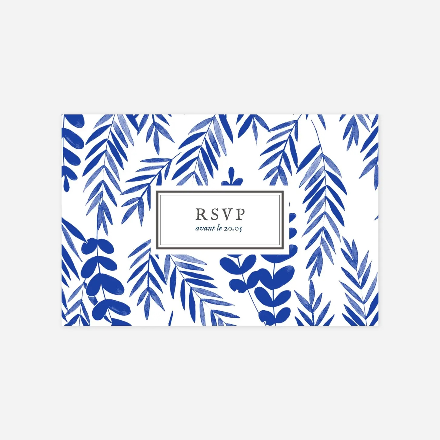 Carton d'invitation Feuillage