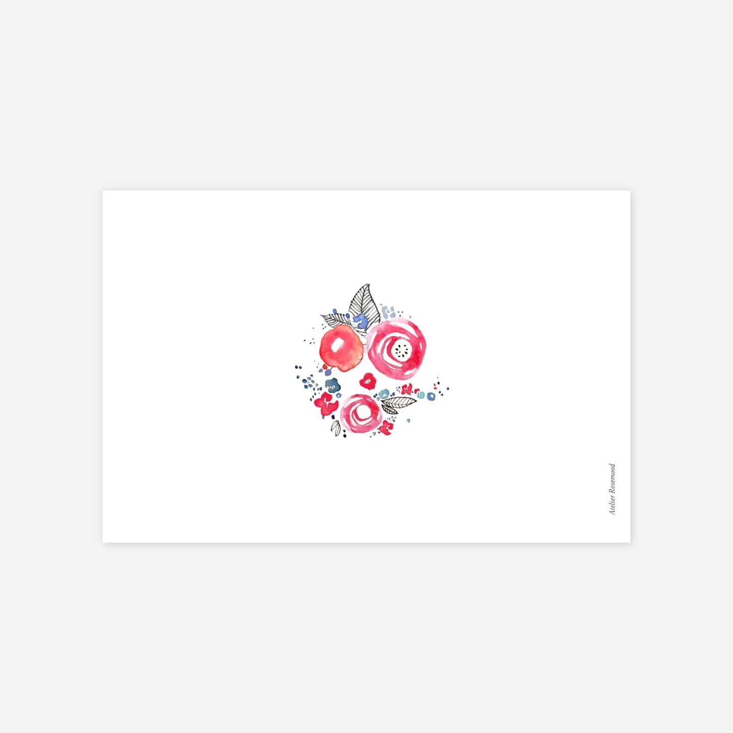 Carte de correspondance Fleurs graphiques