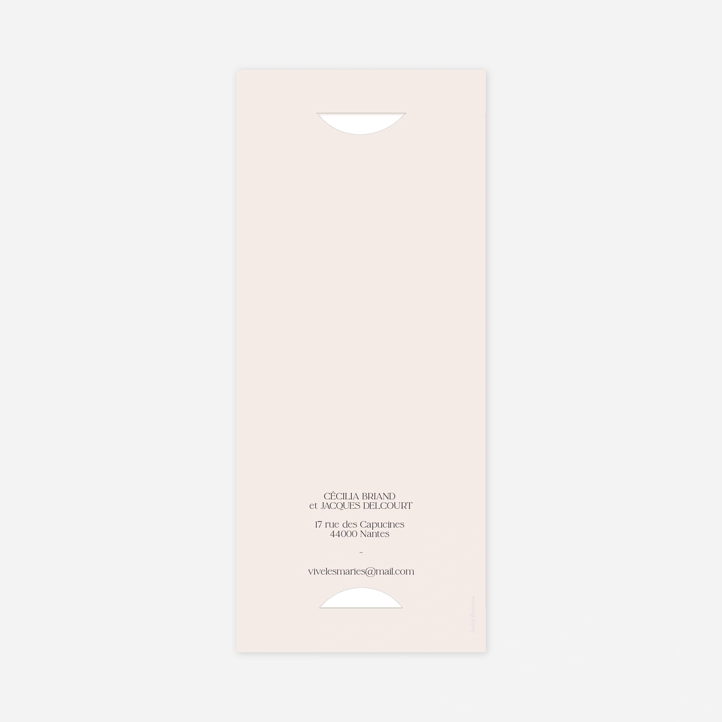 Carte de remerciements Fleur minimale