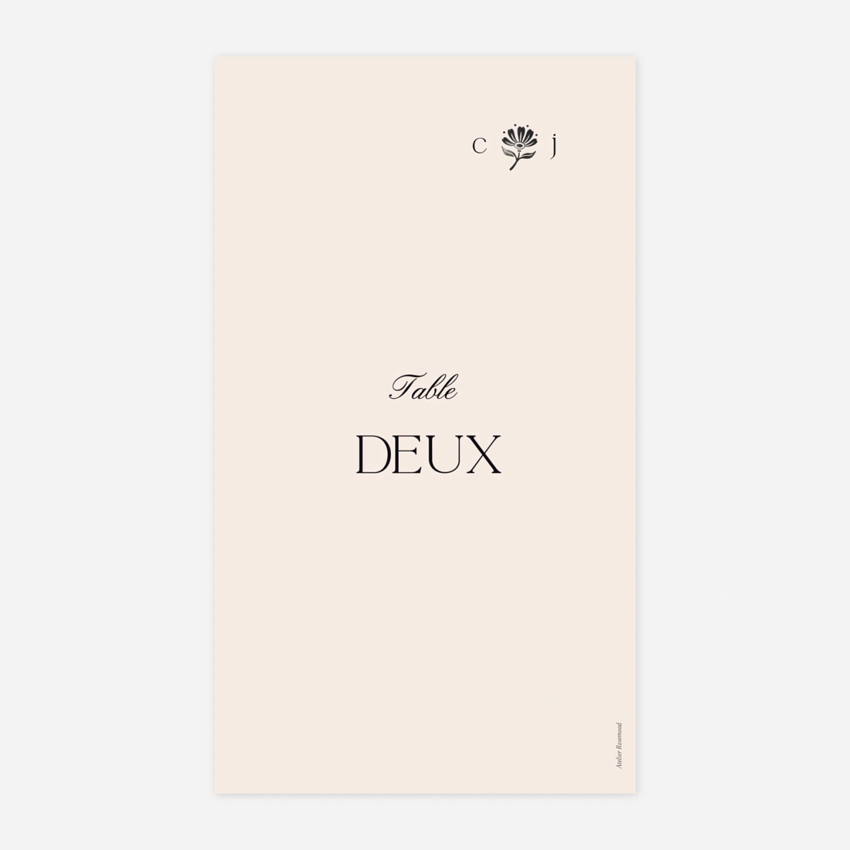Marque-table mariage Fleur minimale