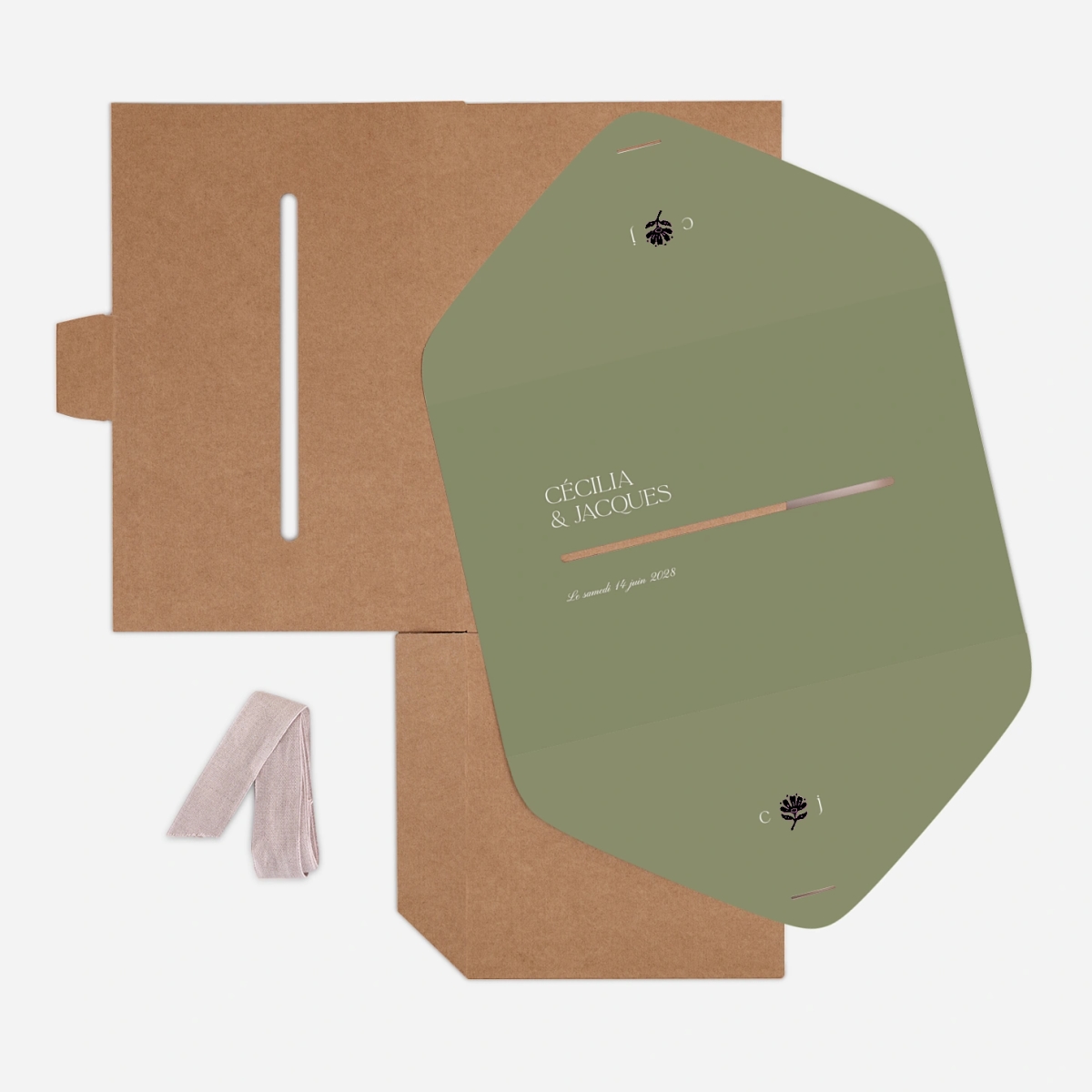 Urne Mariage Fleur minimale