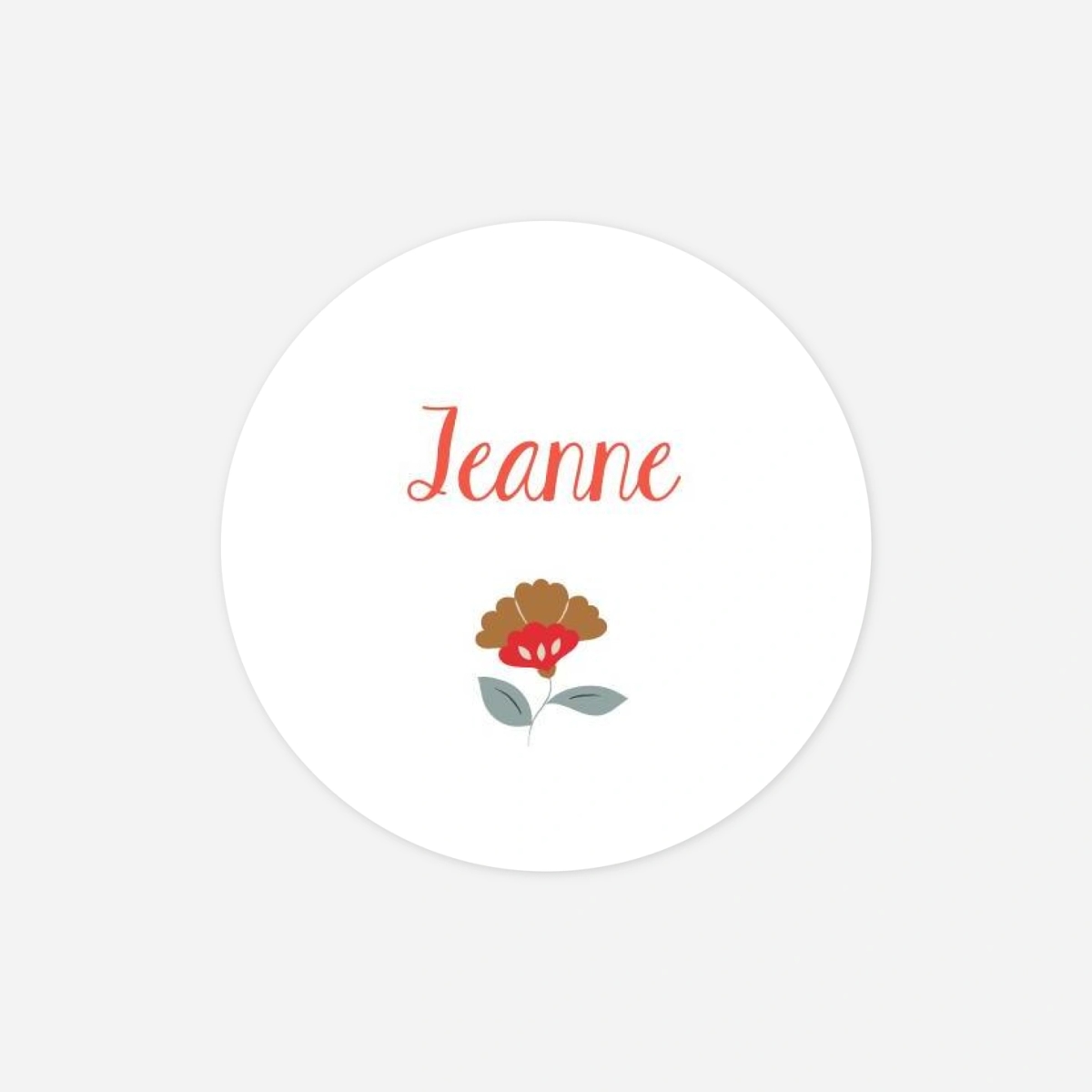 Stickers pour enveloppes baptême Flora