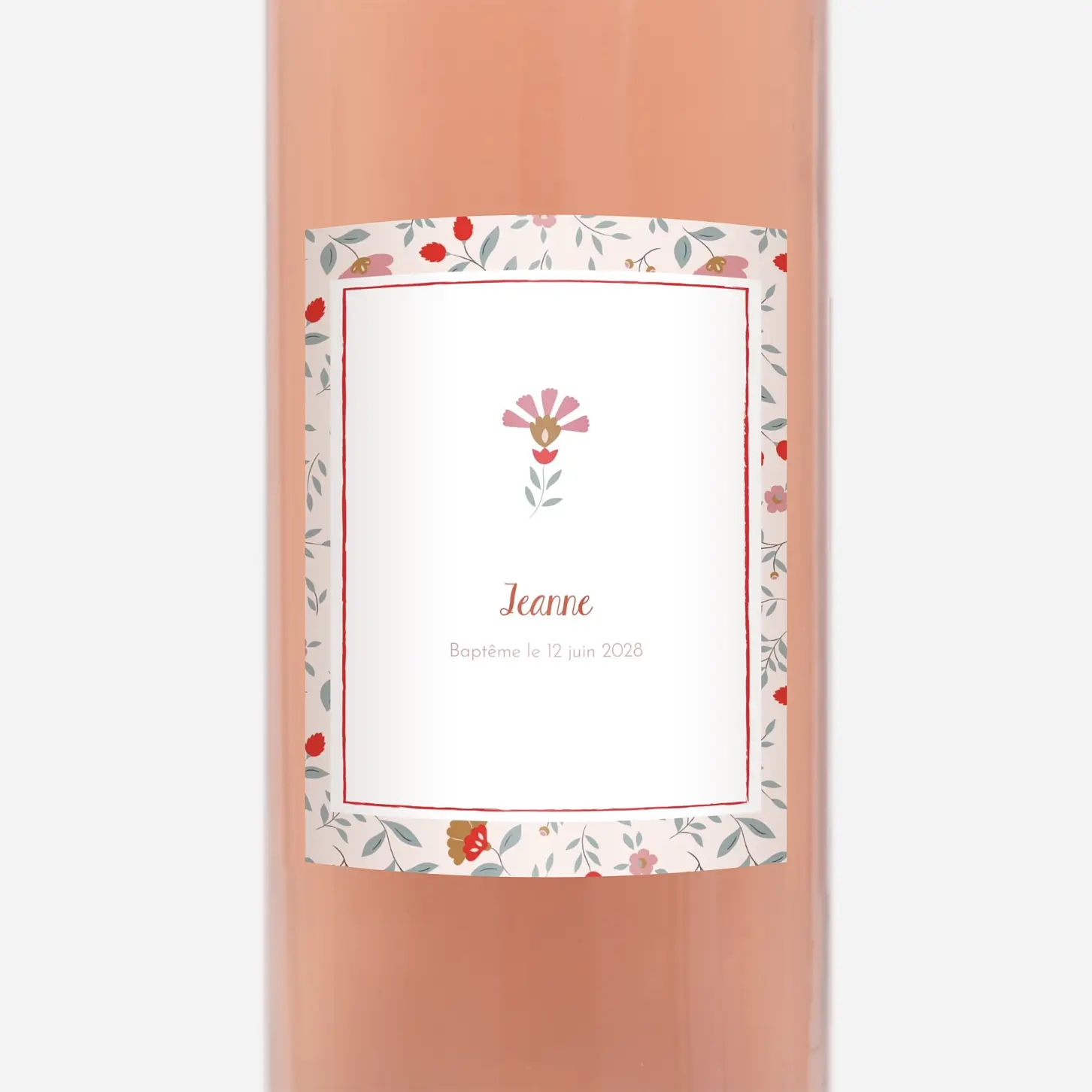 Étiquette pour bouteille Flora