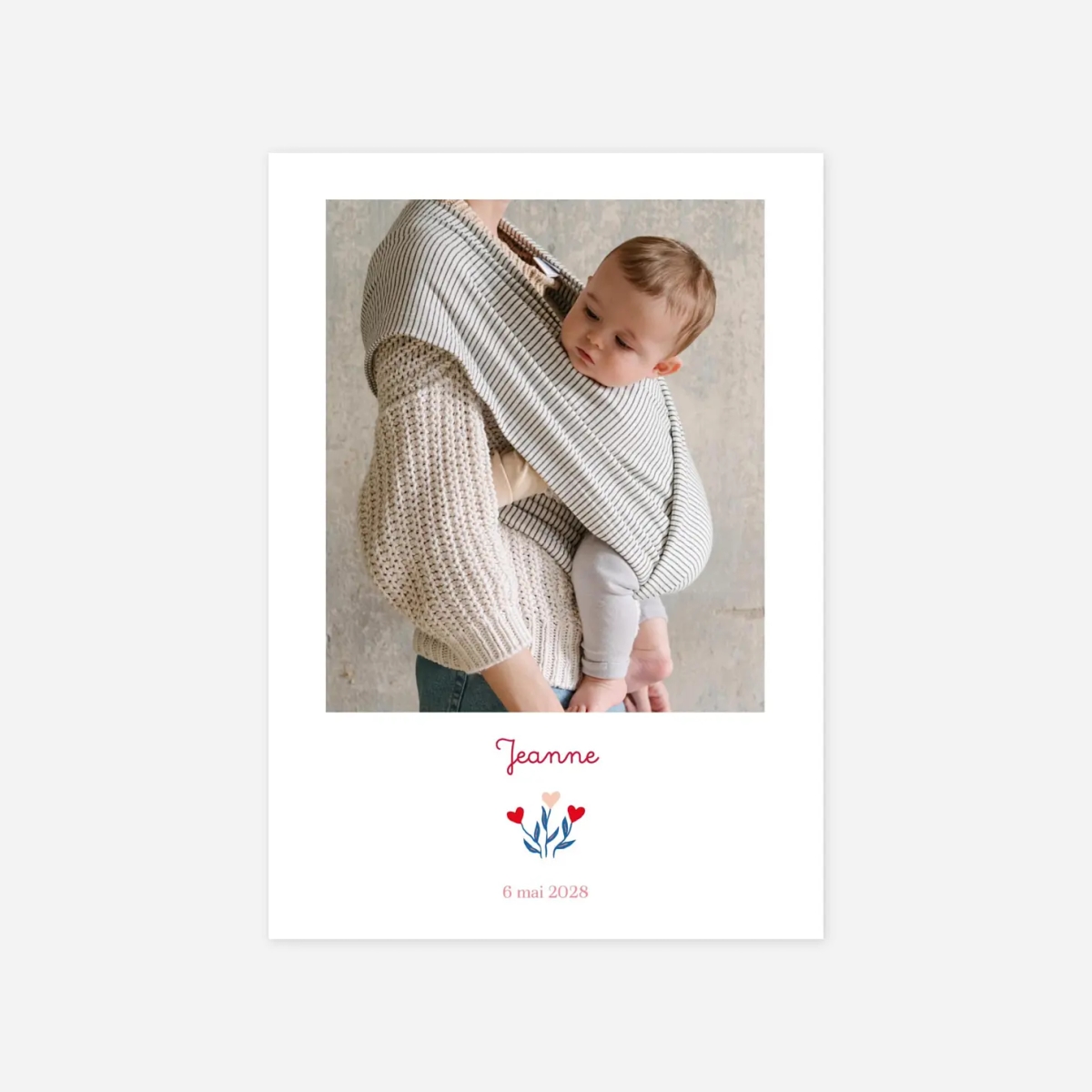 Faire-part naissance Fleurs