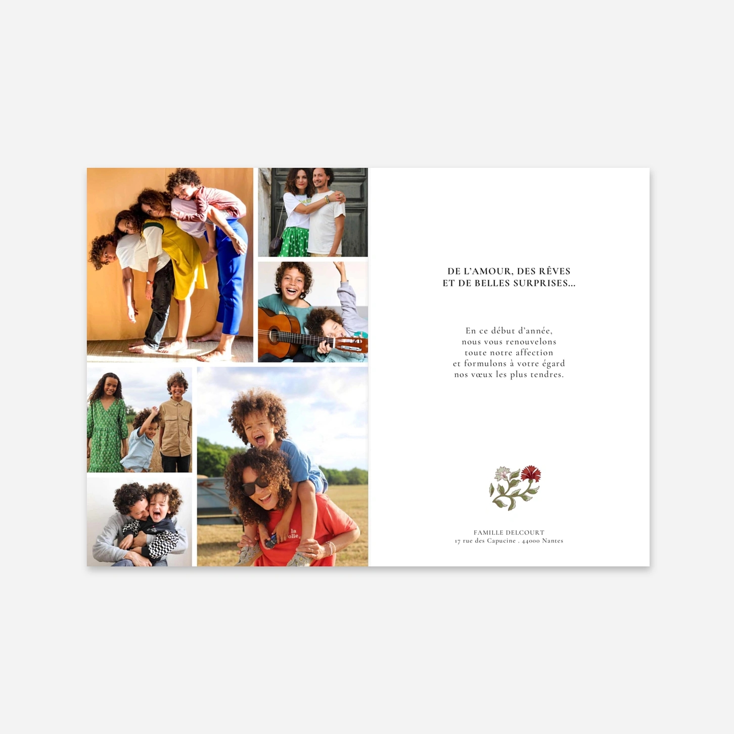 Carte de voeux Floraison