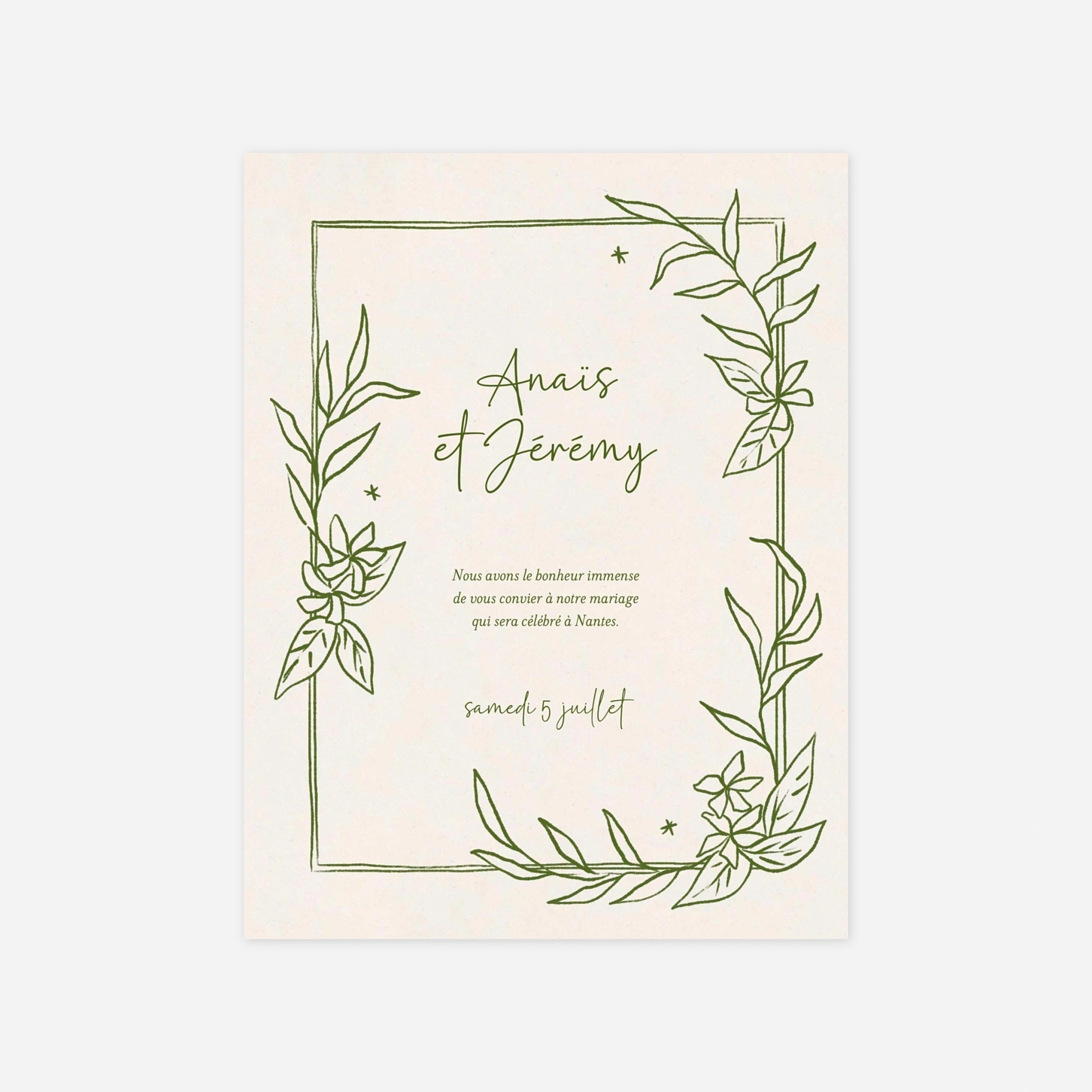 Faire-part mariage Fogliame