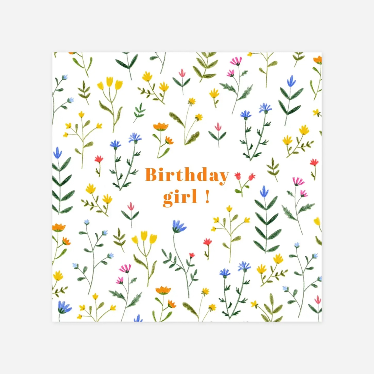 invitation anniversaire enfant Fleurs sauvages