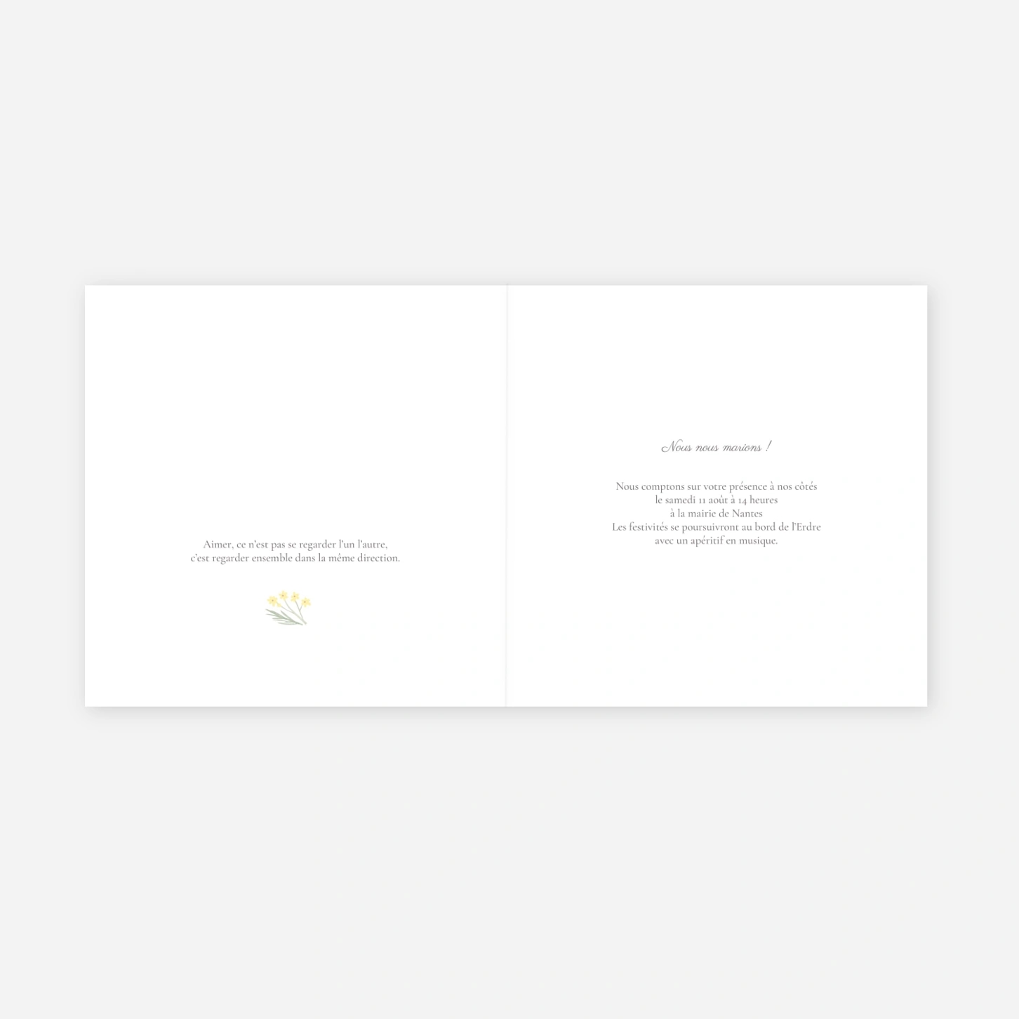 Faire-part mariage Gaieté