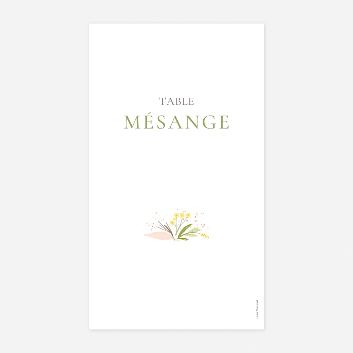 Marque-table mariage Gaieté