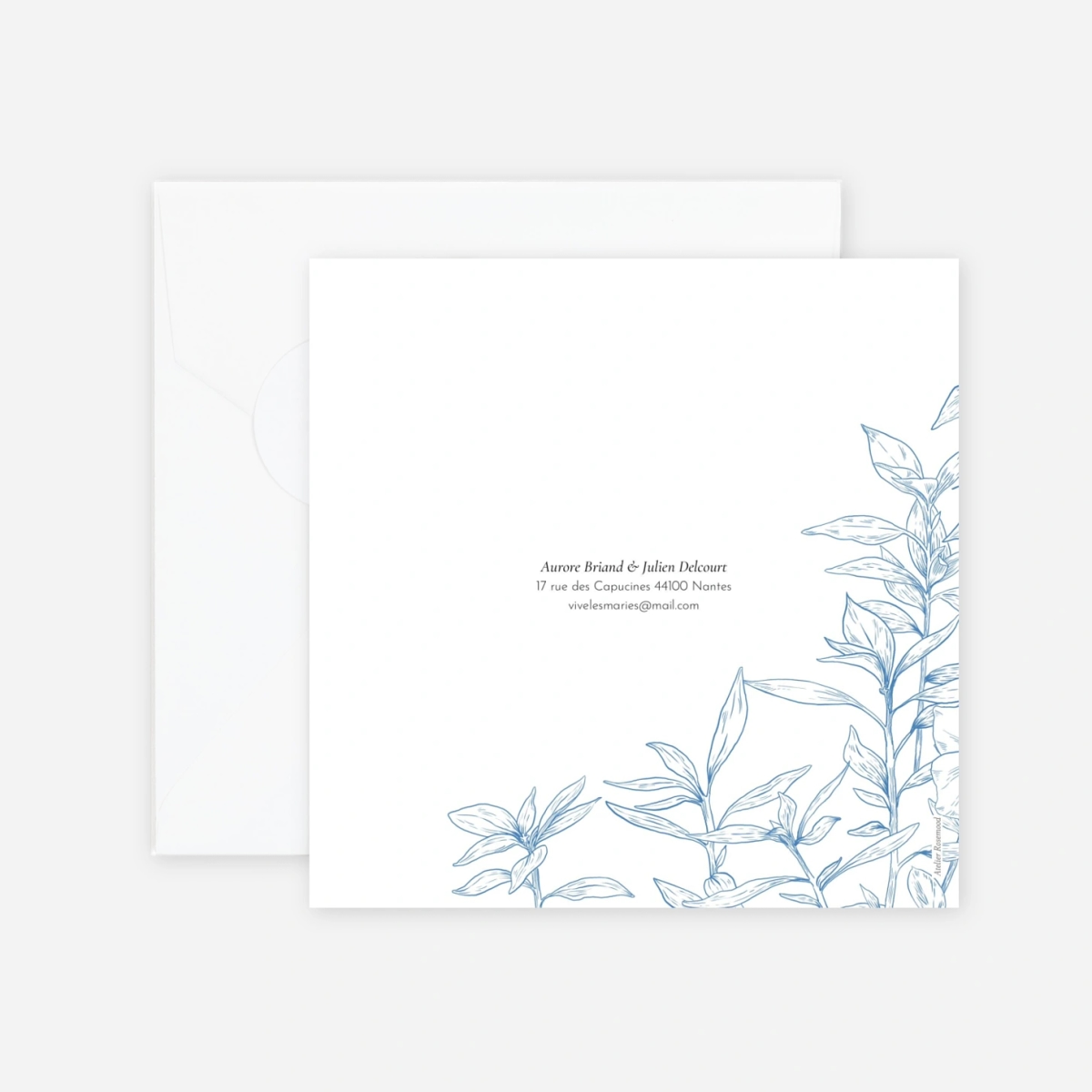 Faire-part mariage Gravure