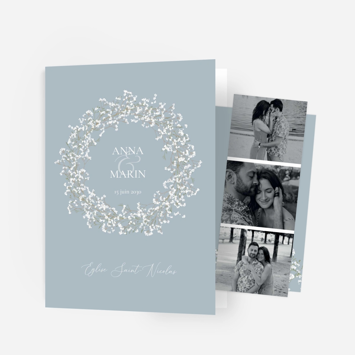 Faire-part mariage Gypsophile