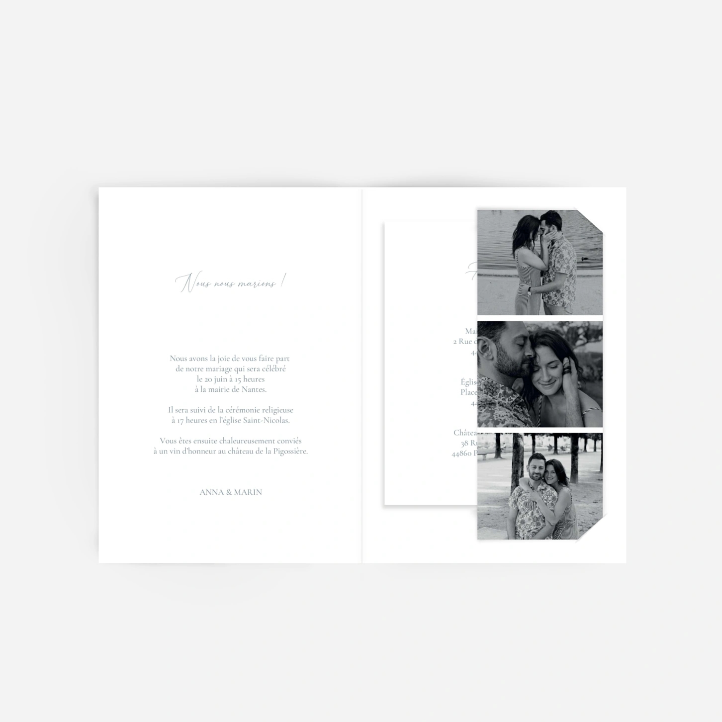 Faire-part mariage Gypsophile