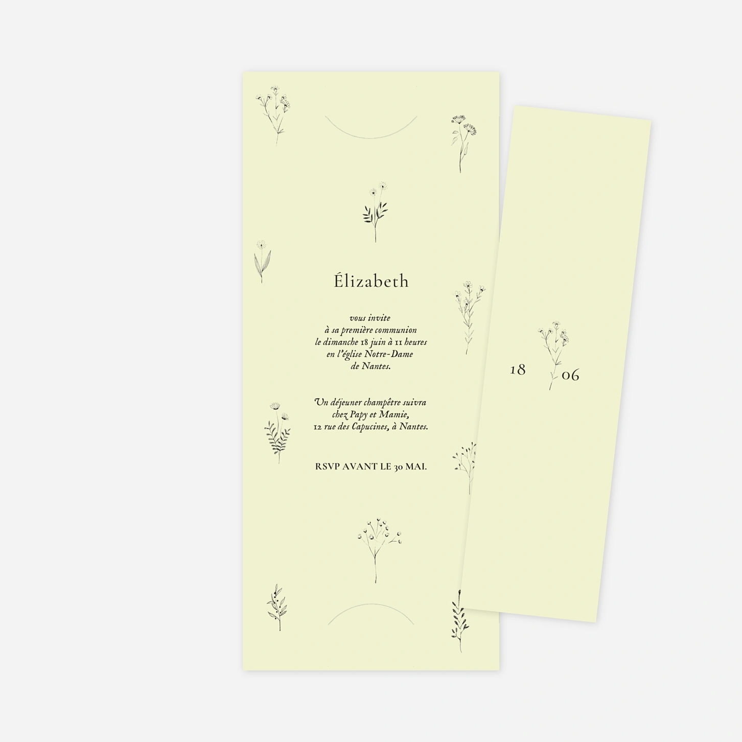 Invitation communion Herbier