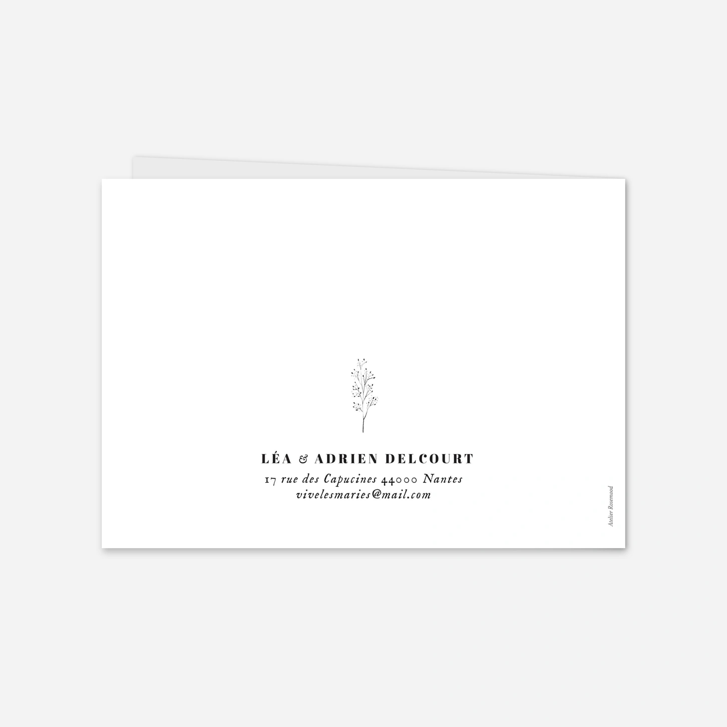 Carte de remerciements Herbier