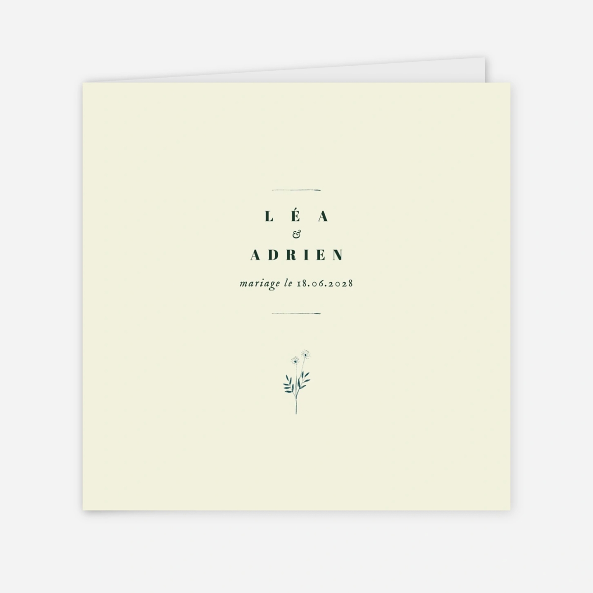 Faire-part mariage Herbier